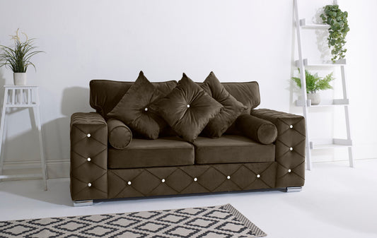 Milton 3+2 Fullback + Diamonds + Bolster / Buttoned Cushions - Sofa Scape UK