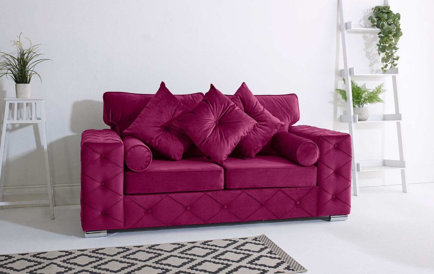 Milton 3+2 Fullback + Bolster / Buttoned Cushions - Sofa Scape UK