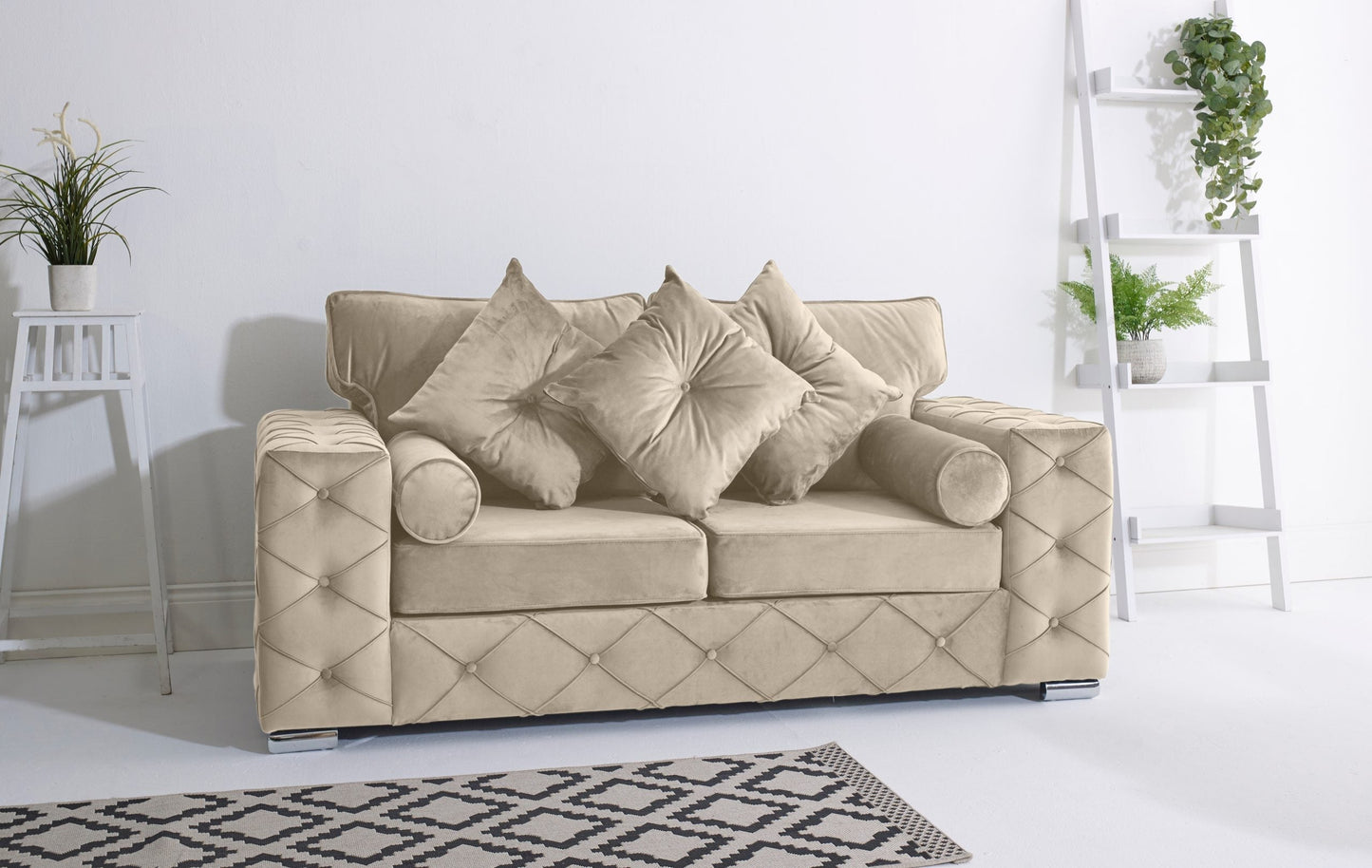 Milton 3+2 Fullback + Bolster / Buttoned Cushions - Sofa Scape UK