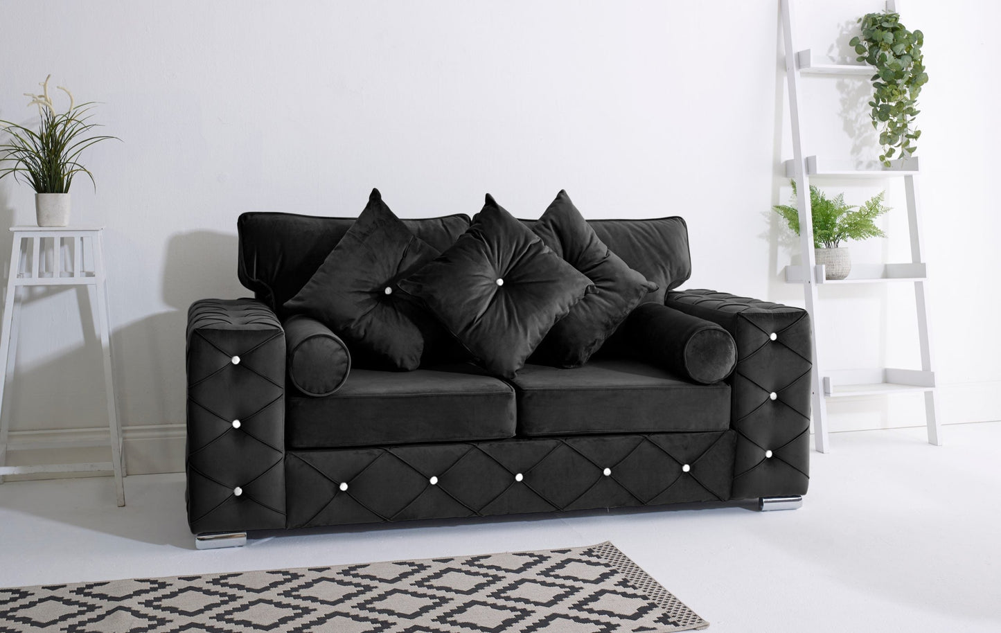 Milton 3+2 Fullback + Diamonds + Bolster / Buttoned Cushions - Sofa Scape UK