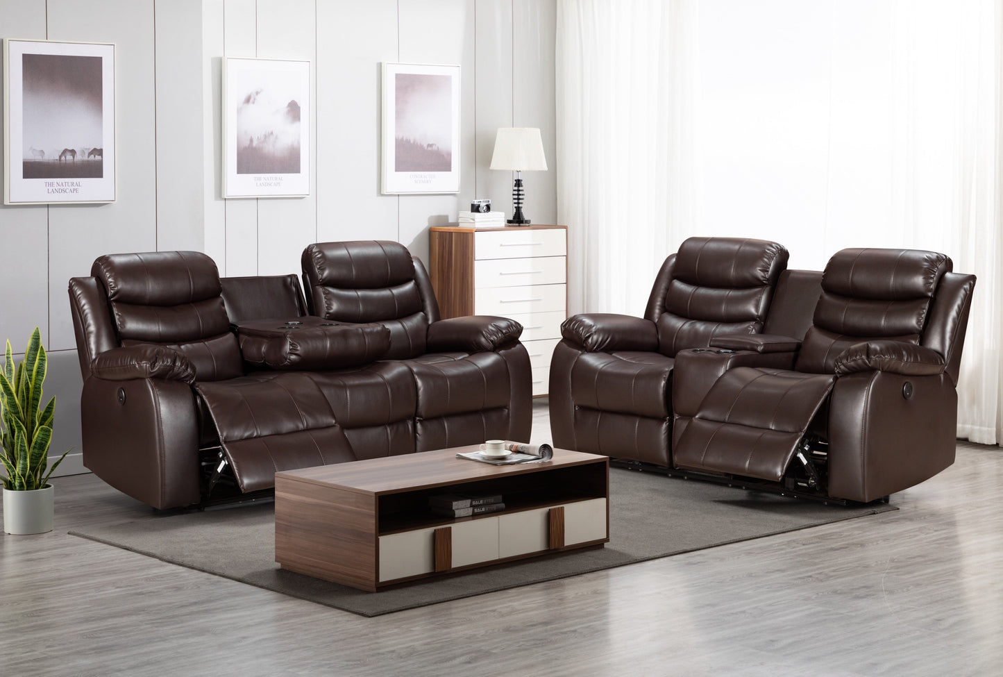 3+2 AureliaLeather Electric Recliner