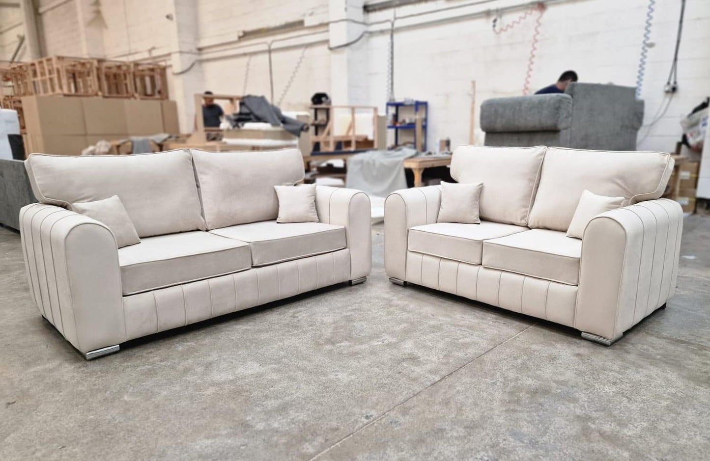 3+2 Lilly - Cream Fullback - Sofa Scape UK