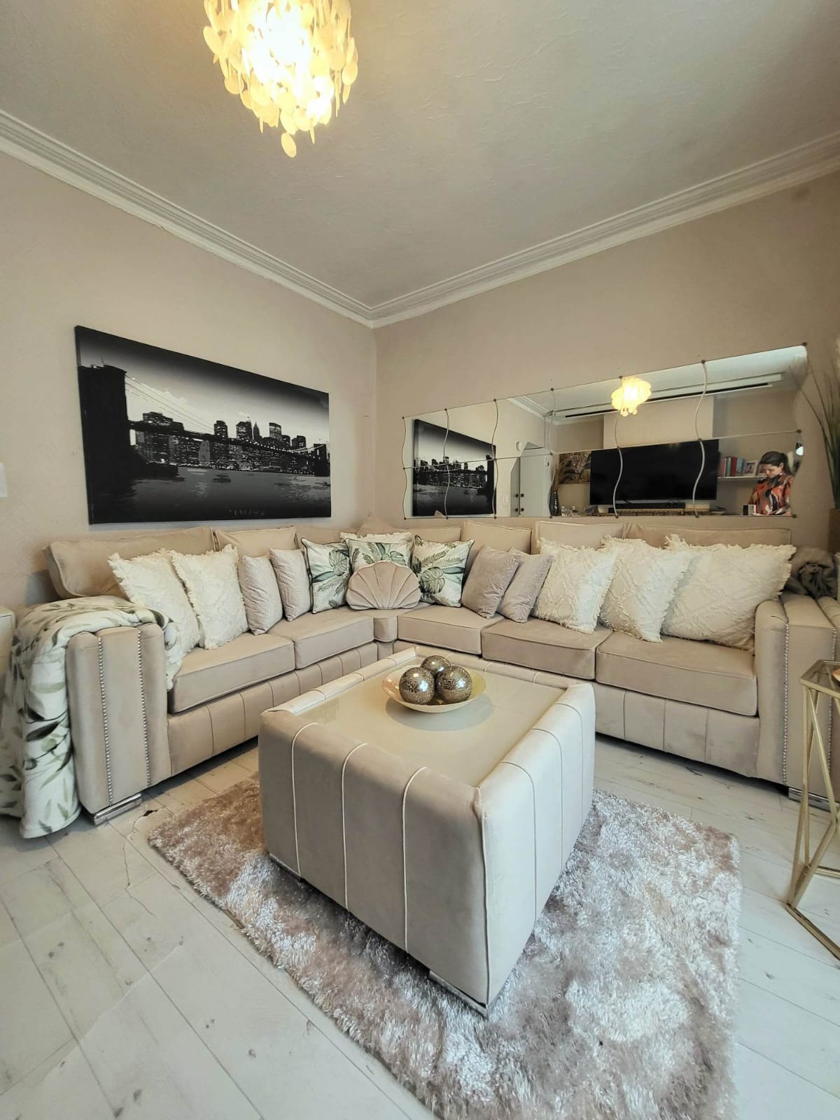 6 Seater - Layla - 2c3 - Cream - Fullback - Sofa Scape UK