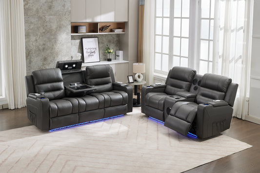 Bolero 3+2 - Electric Leather Recliners