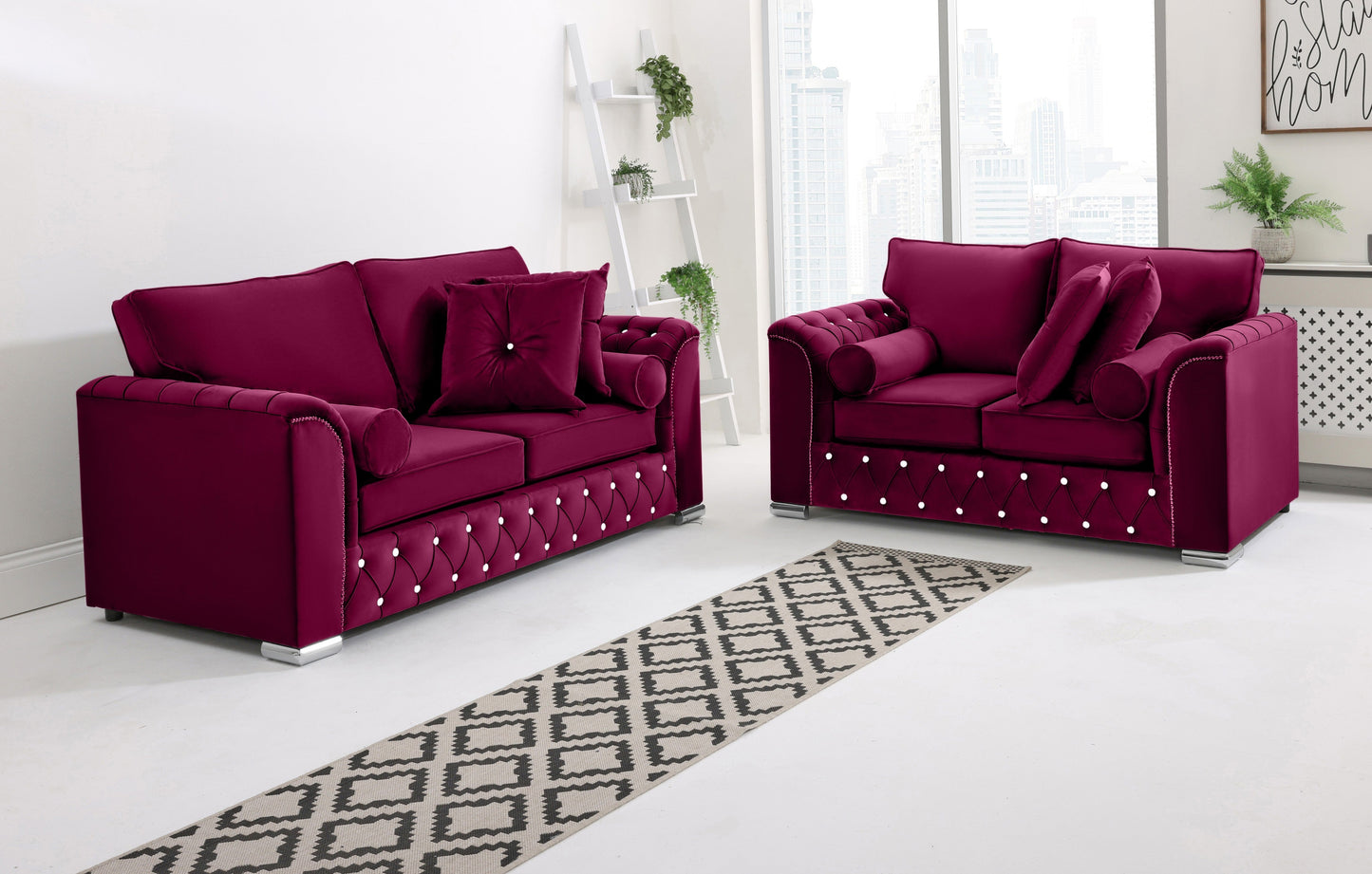 Santoro 3+2 Fullback + Extra Cushions + Diamonds