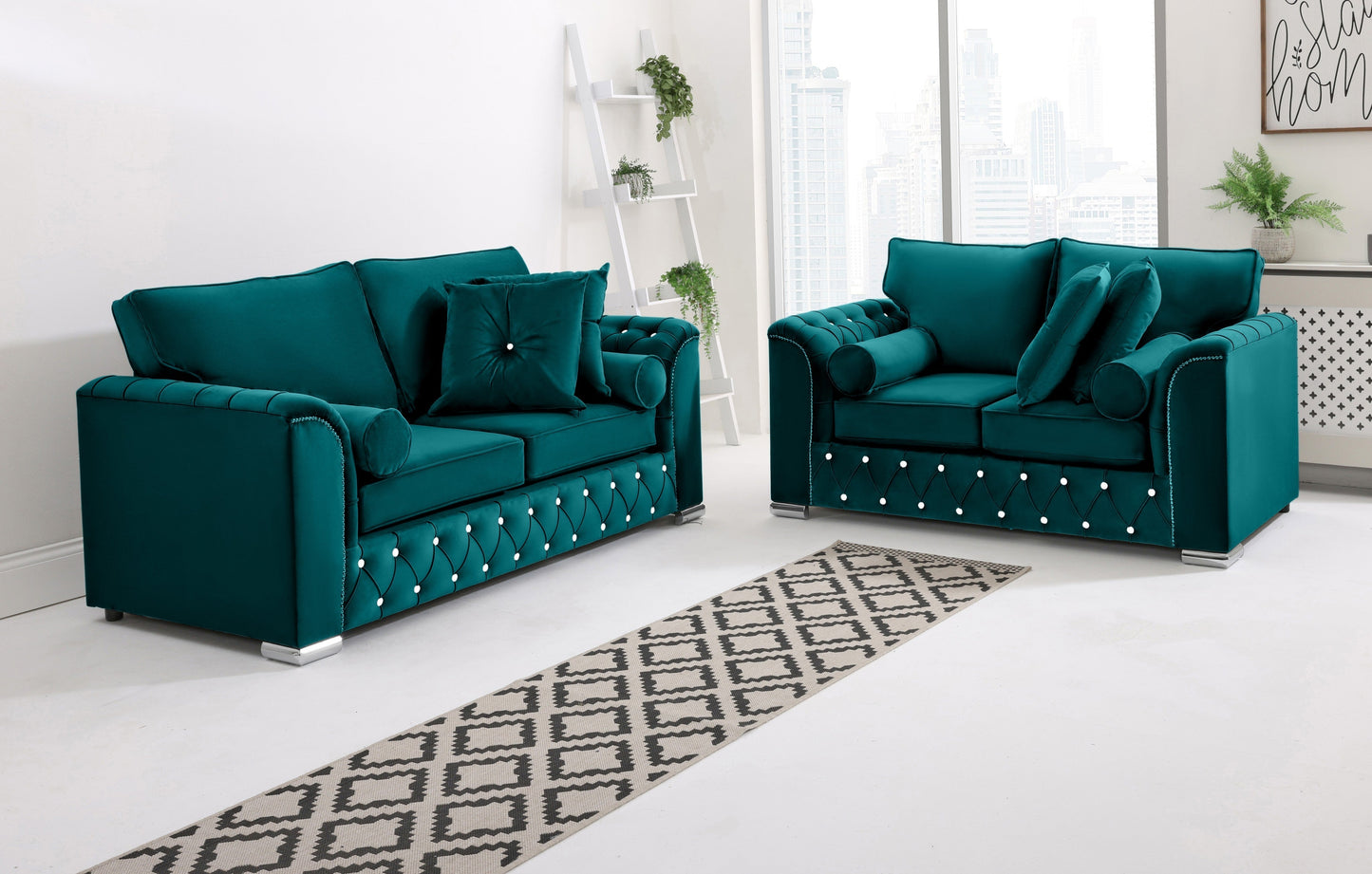 Santoro 3+2 Fullback + Extra Cushions + Diamonds