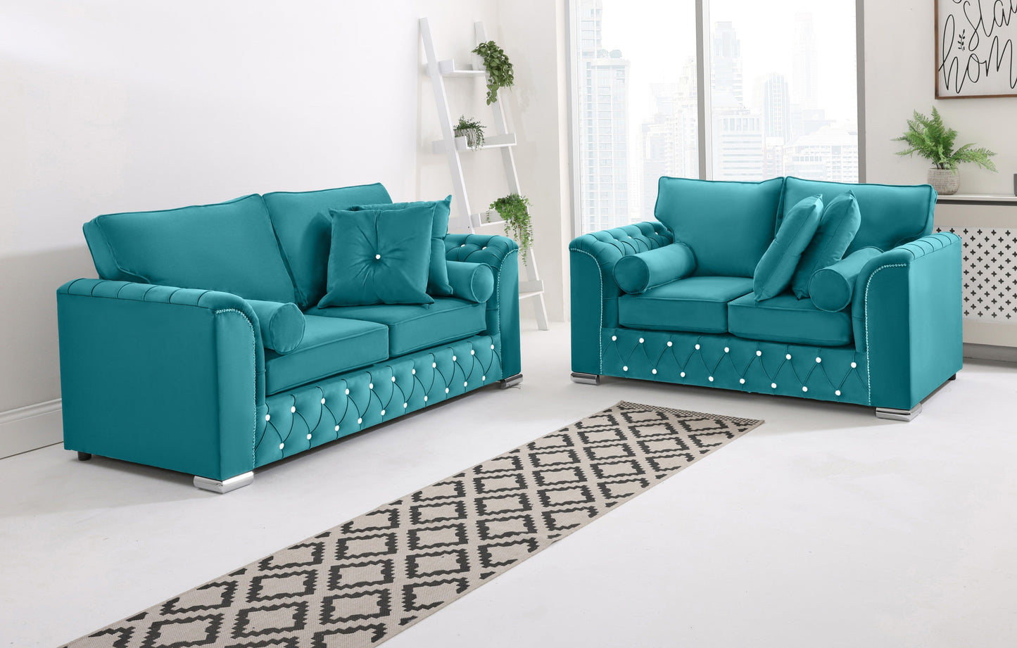 Santoro 3+2 Fullback + Extra Cushions + Diamonds