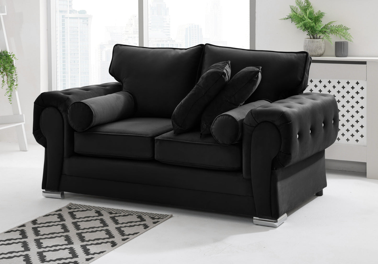 Lucera Plush 3+2 Fullback + Extra Cushions + Diamonds