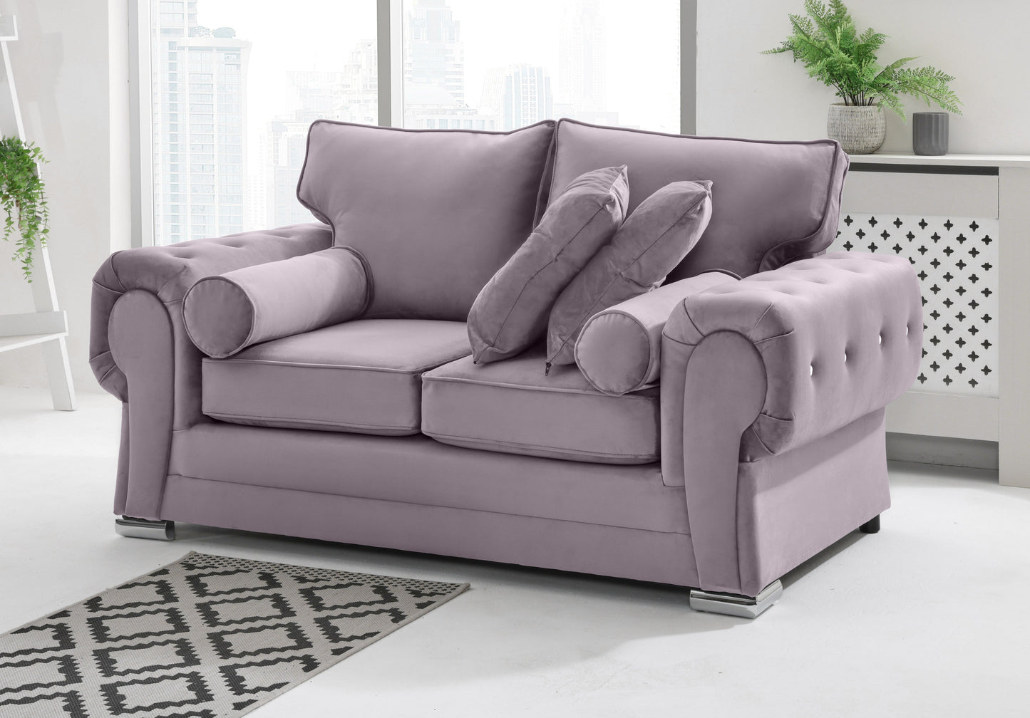 Lucera Plush 3+2 Fullback + Extra Cushions + Diamonds