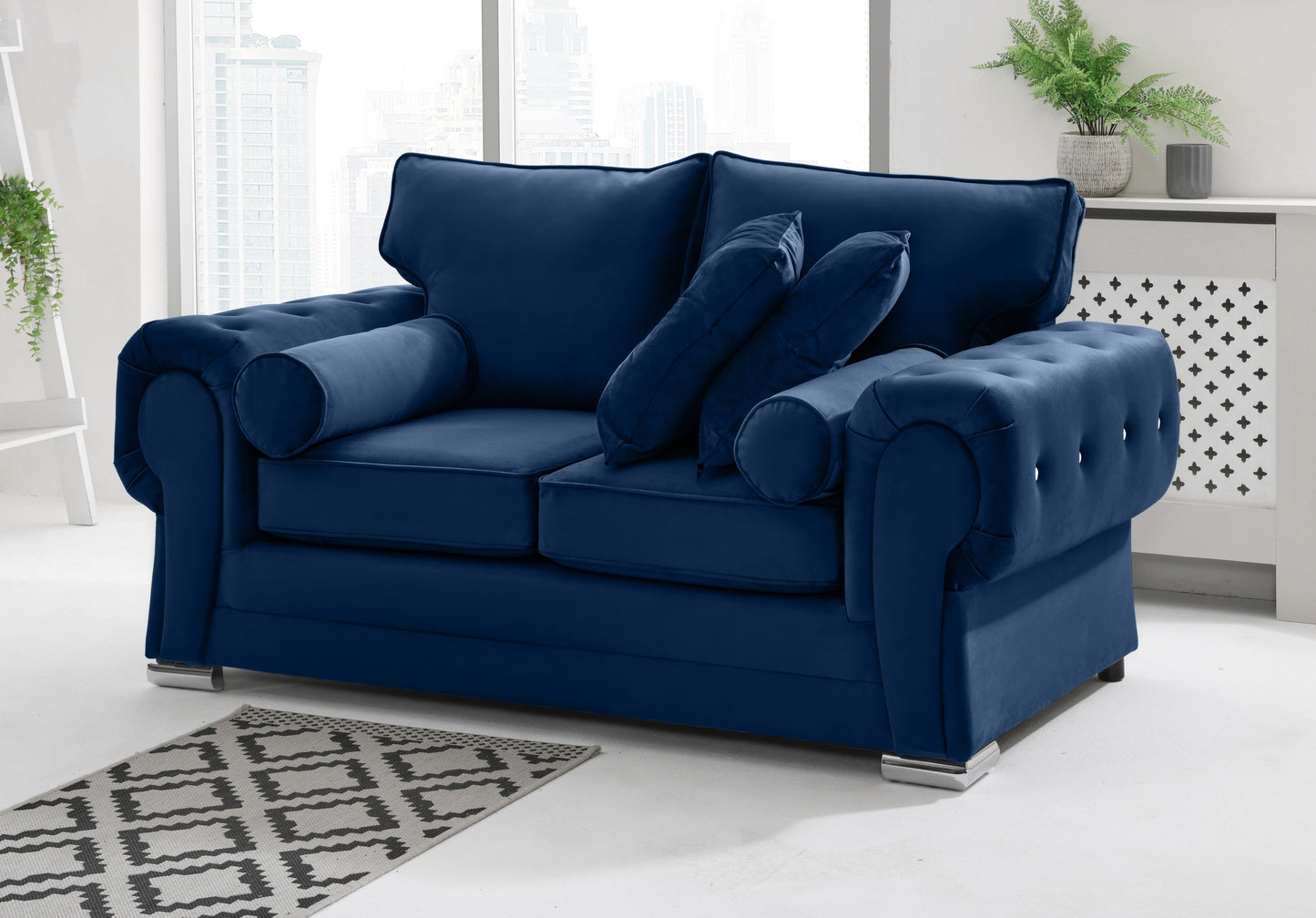 Lucera Plush 3+2 Fullback + Extra Cushions + Diamonds