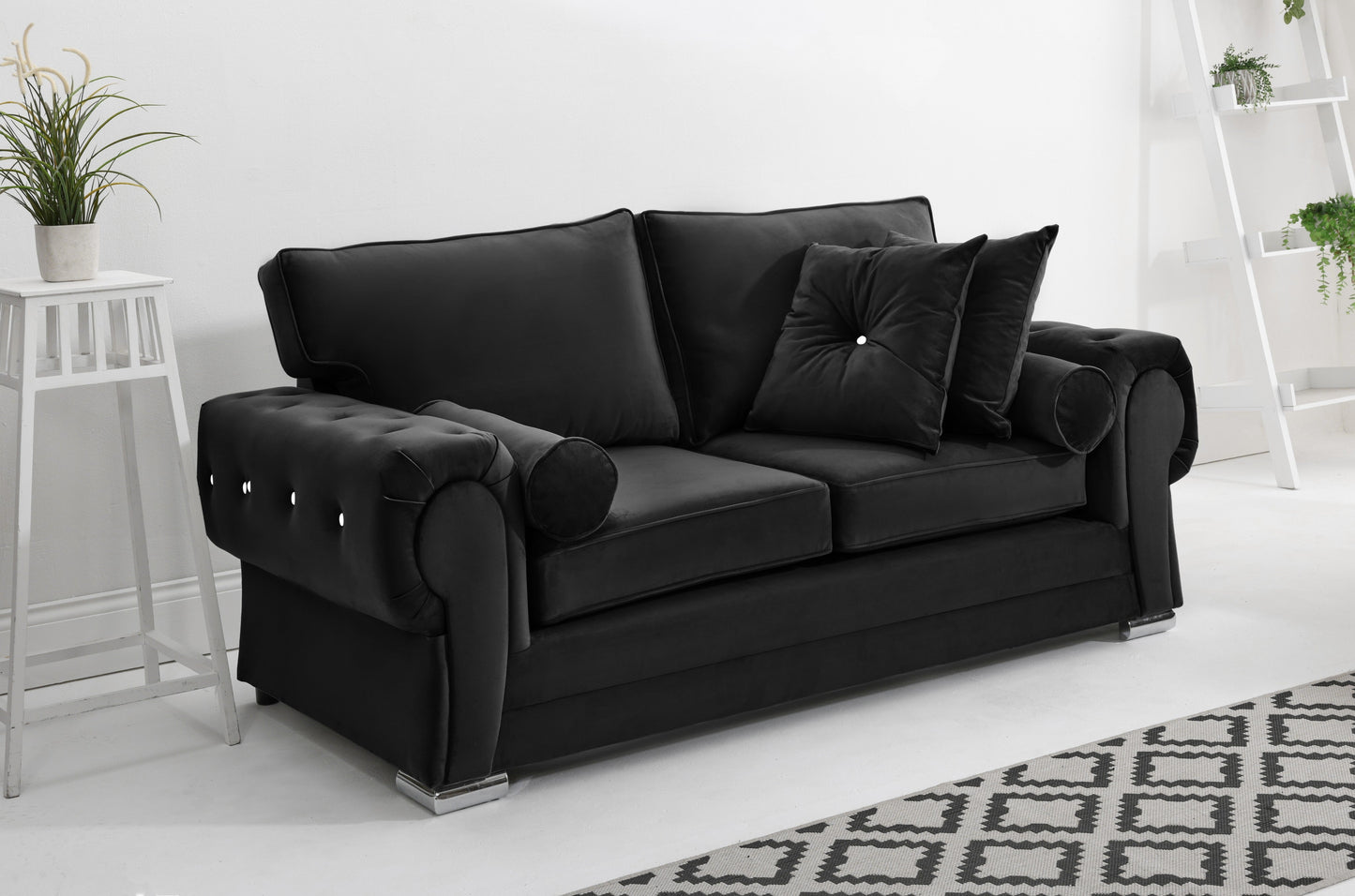 Lucera Plush 3+2 Fullback + Extra Cushions + Diamonds