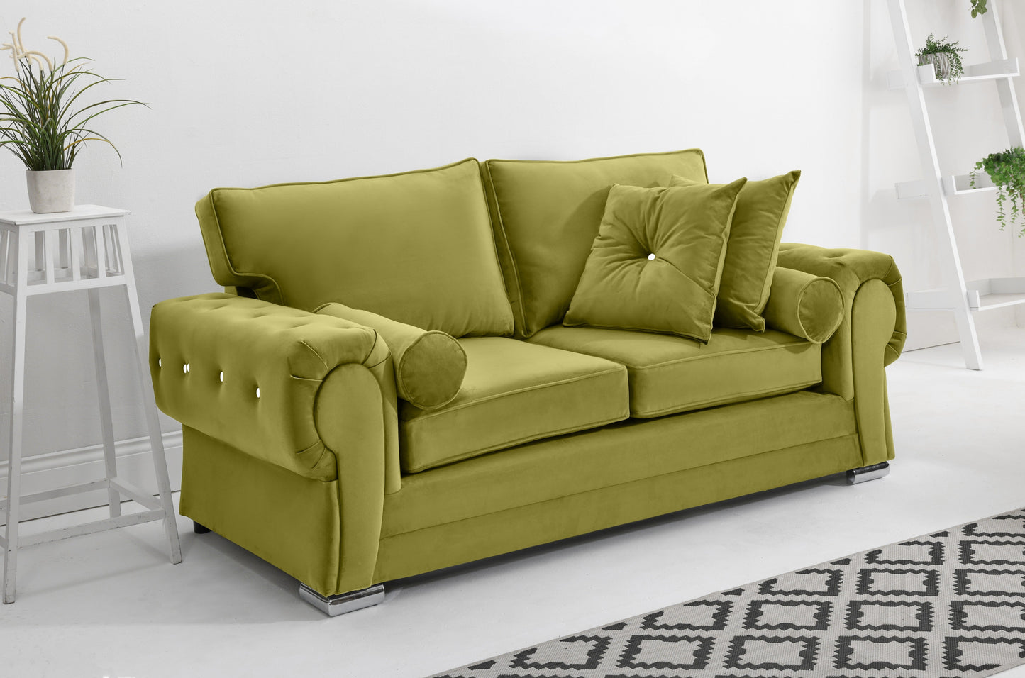 Lucera Plush 3+2 Fullback + Extra Cushions + Diamonds