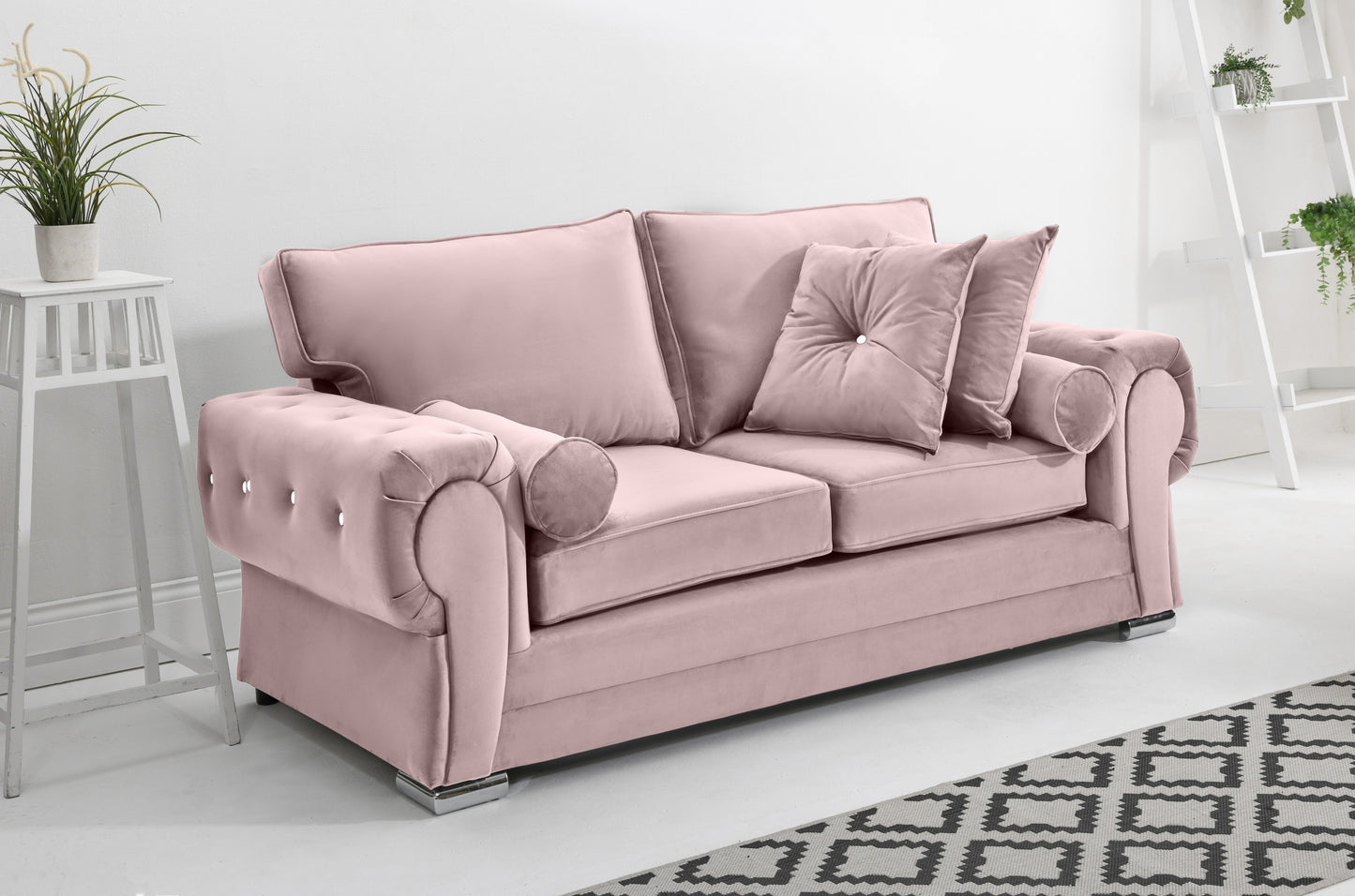 Lucera Plush 3+2 Fullback + Extra Cushions + Diamonds