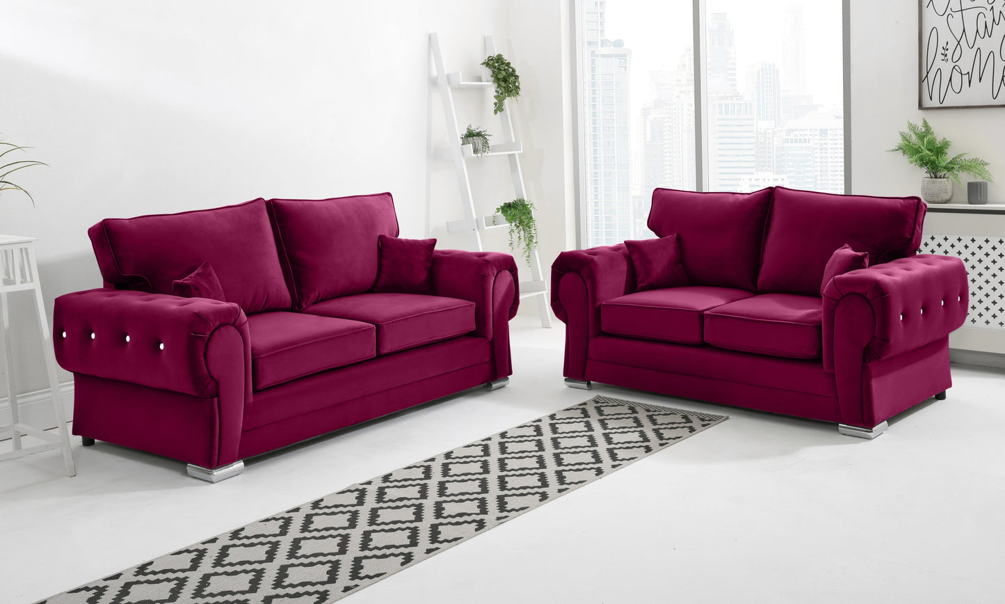 Lucera Plush 3+2 Fullback + Diamonds