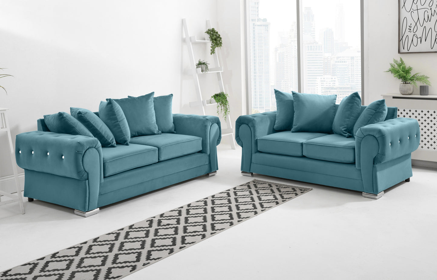 Lucera Plush 3+2 Scatterback + Diamonds