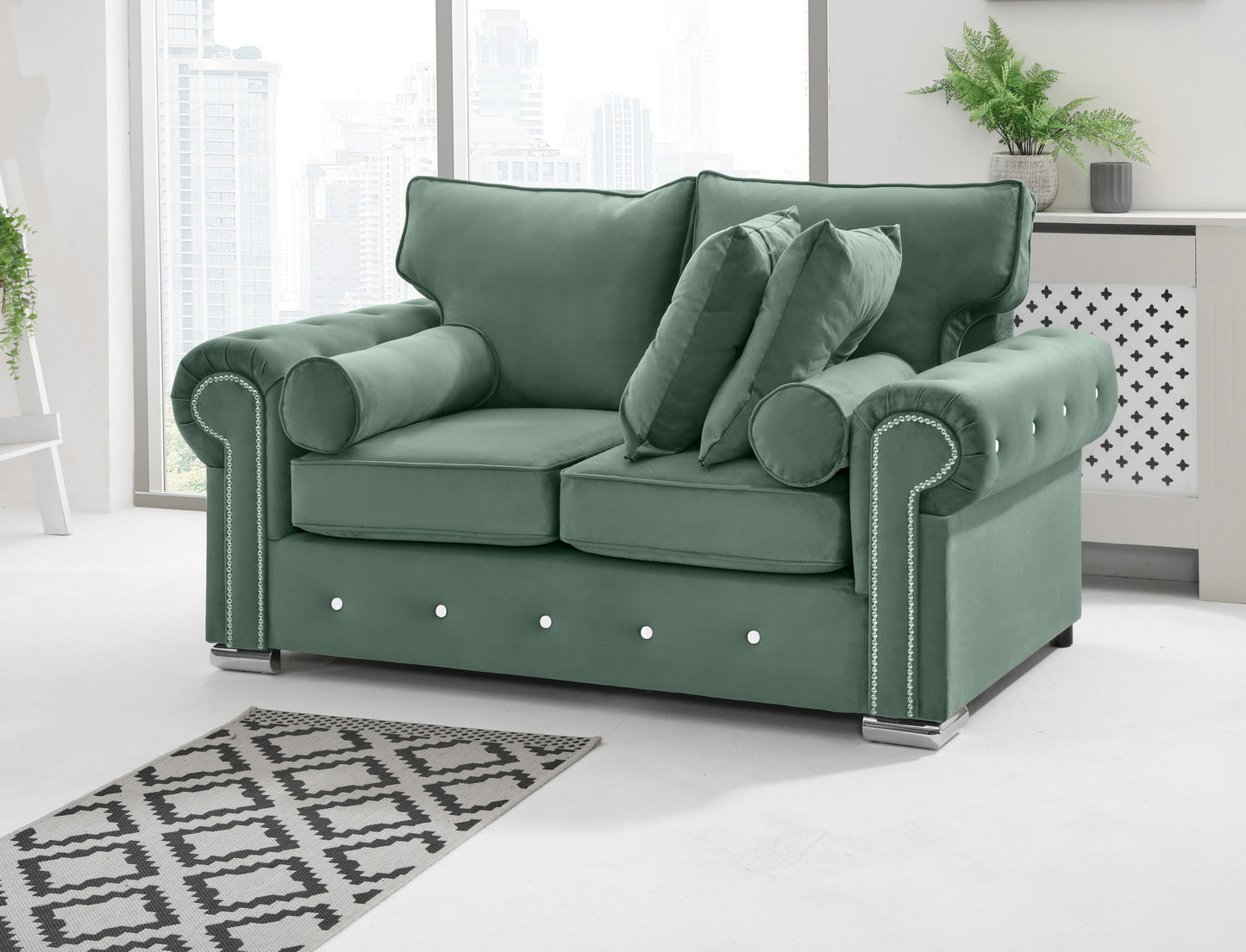 Novara 3+2 Fullback + Extra Cushions + Diamonds