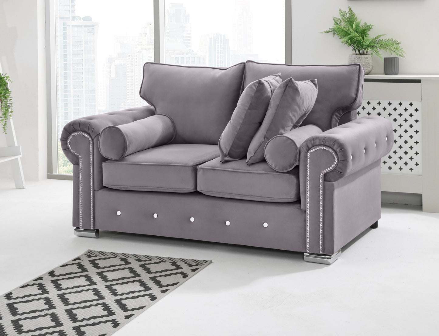 Novara 3+2 Fullback + Extra Cushions + Diamonds