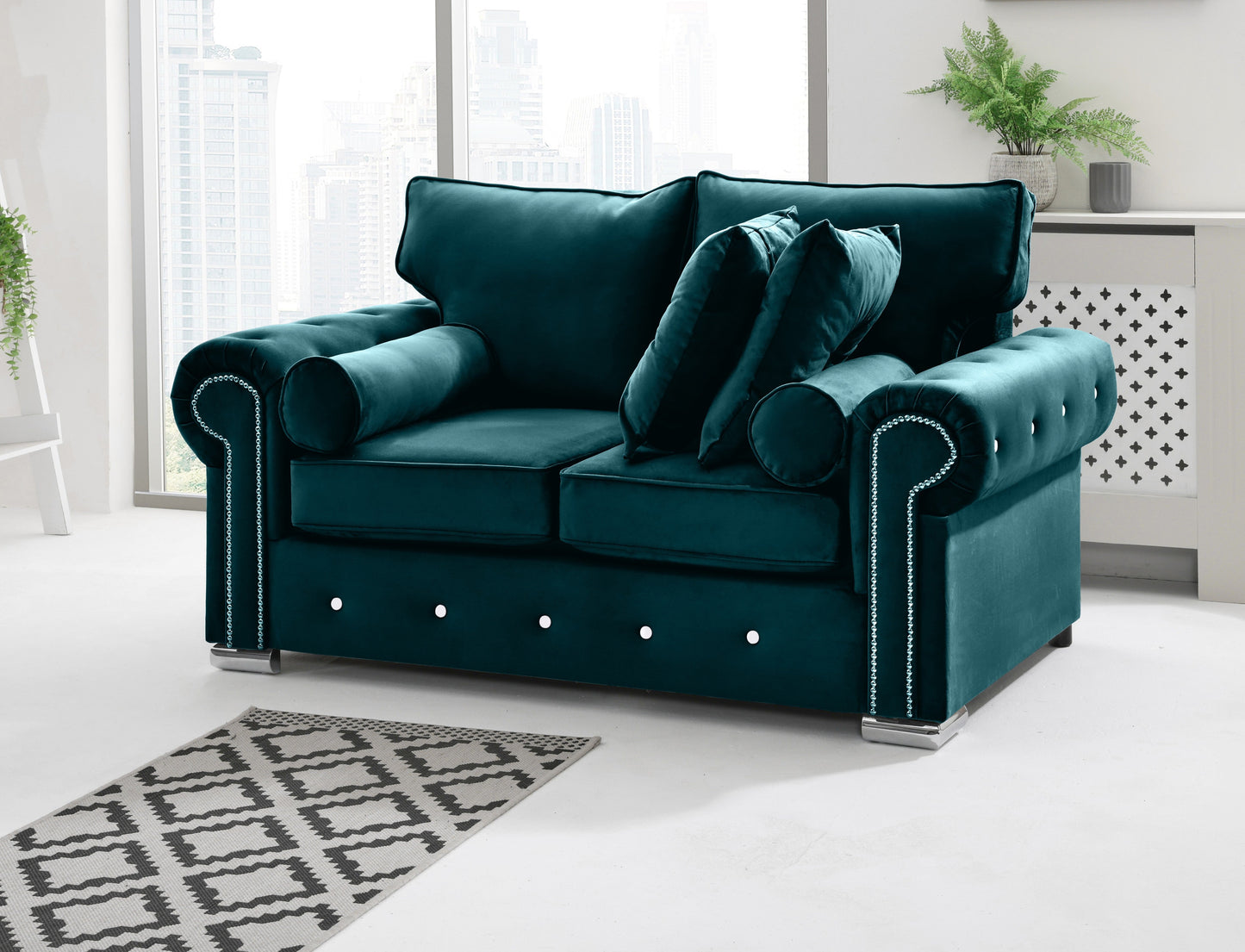 Novara 3+2 Fullback + Extra Cushions + Diamonds