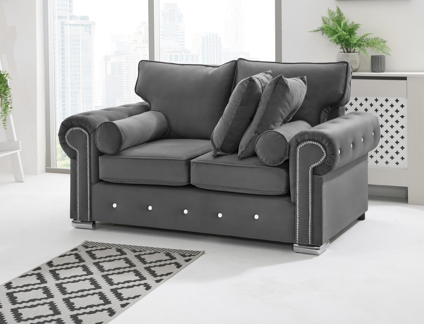 Novara 3+2 Fullback + Extra Cushions + Diamonds