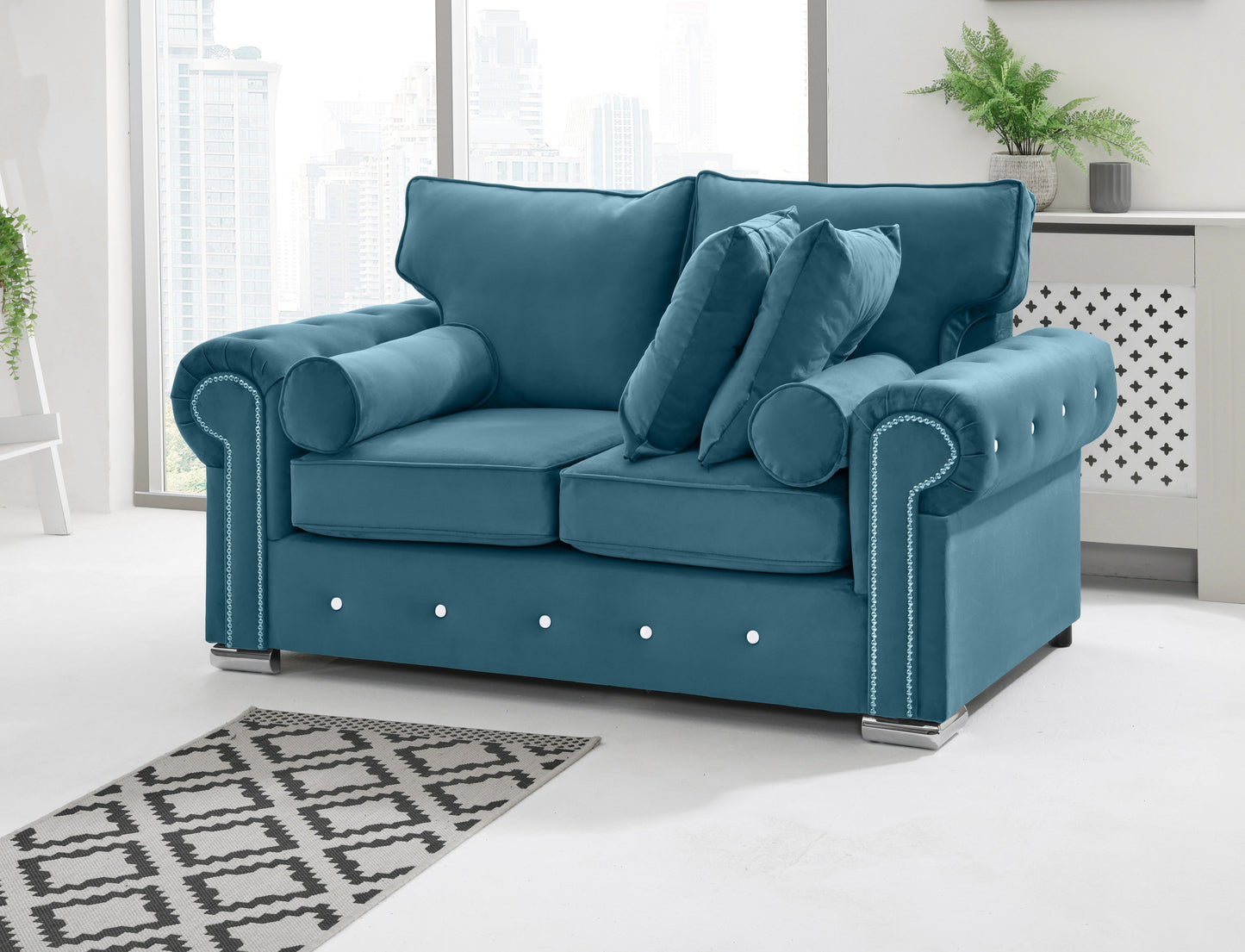 Novara 3+2 Fullback + Extra Cushions + Diamonds