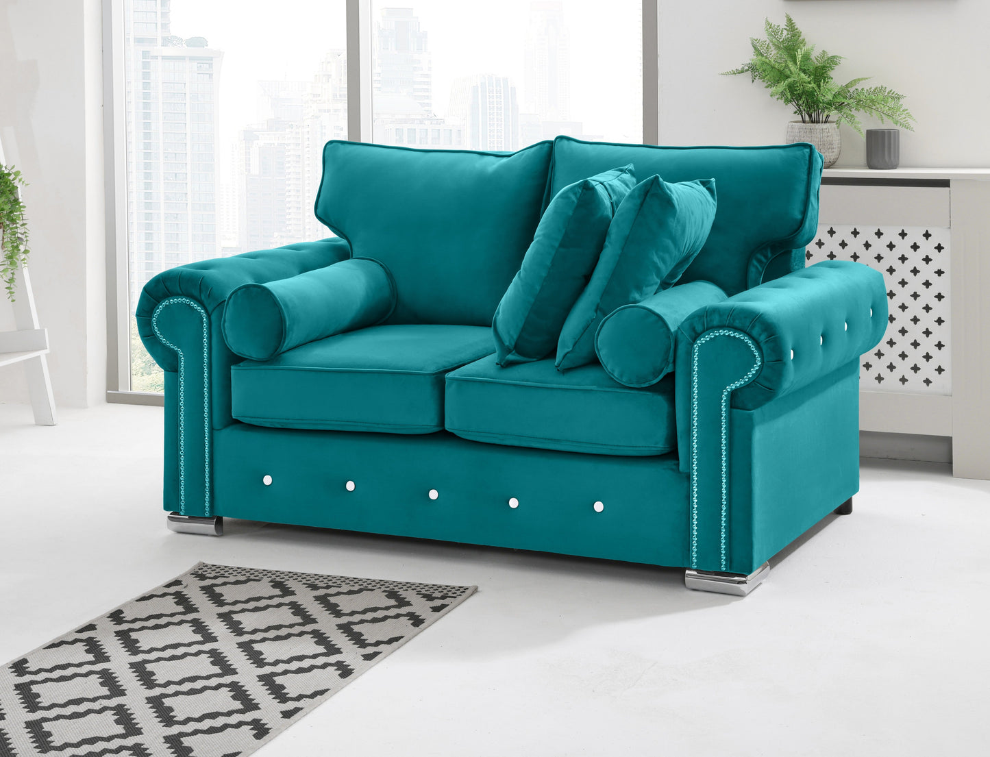 Novara 3+2 Fullback + Extra Cushions + Diamonds