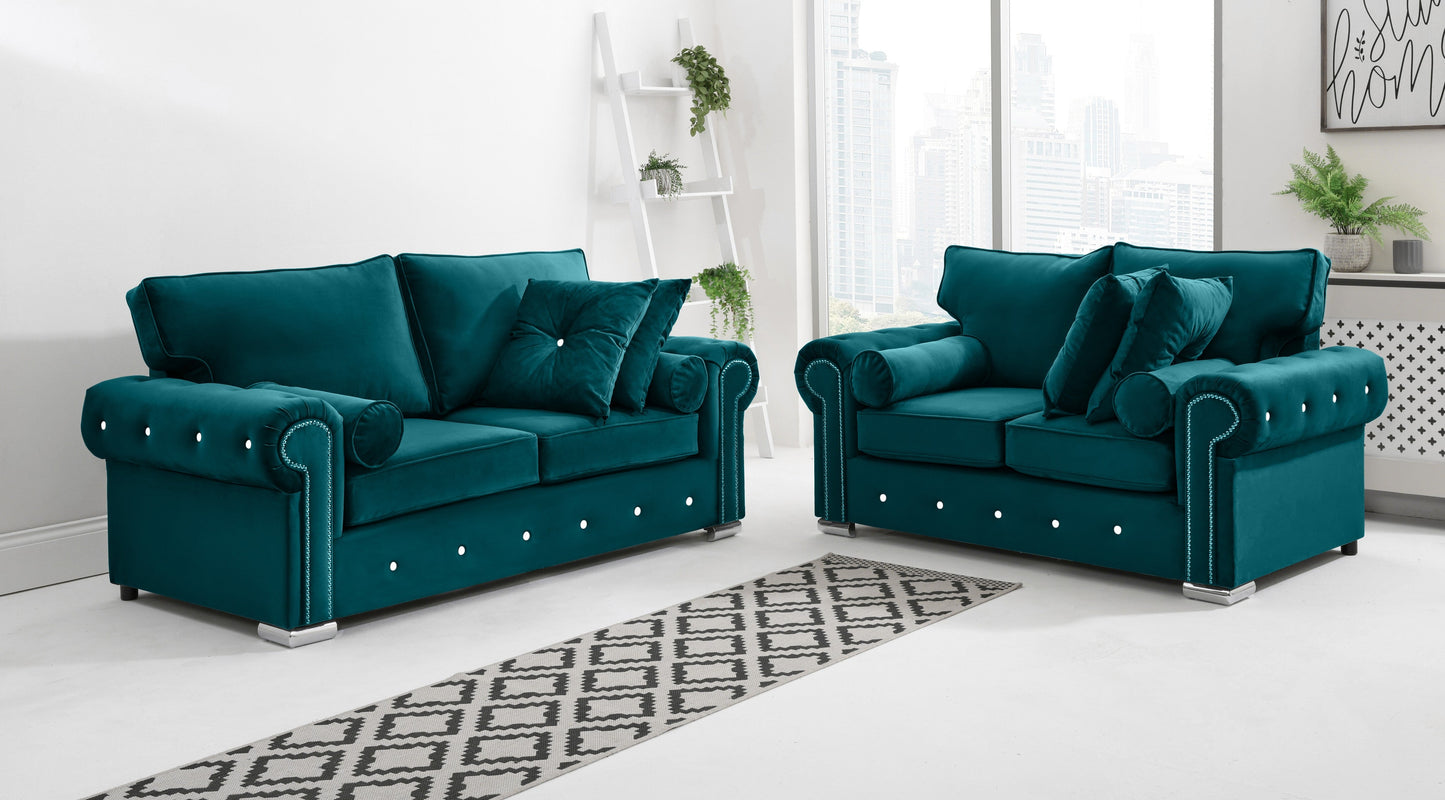 Novara 3+2 Fullback + Extra Cushions + Diamonds