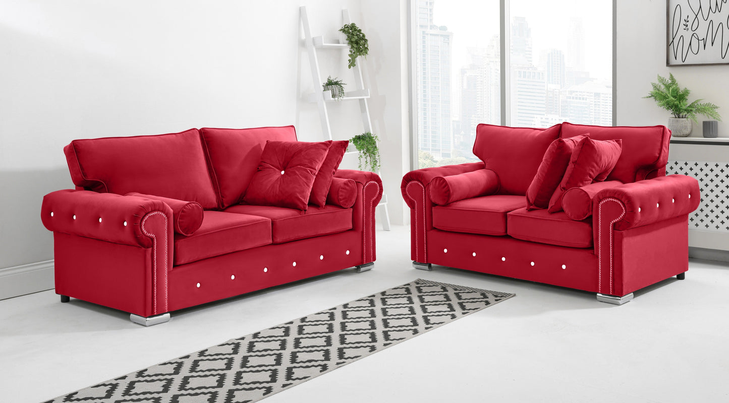 Novara 3+2 Fullback + Extra Cushions + Diamonds