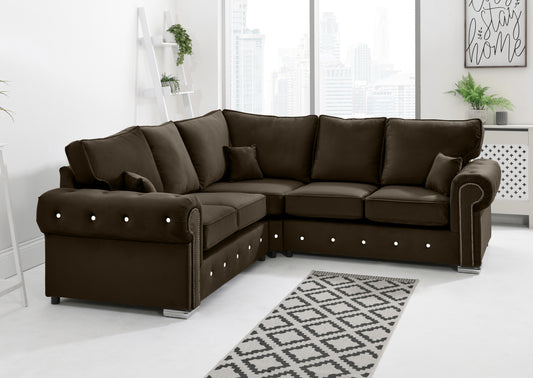 Novara Corner Fullback + Diamonds - Sofa Scape UK