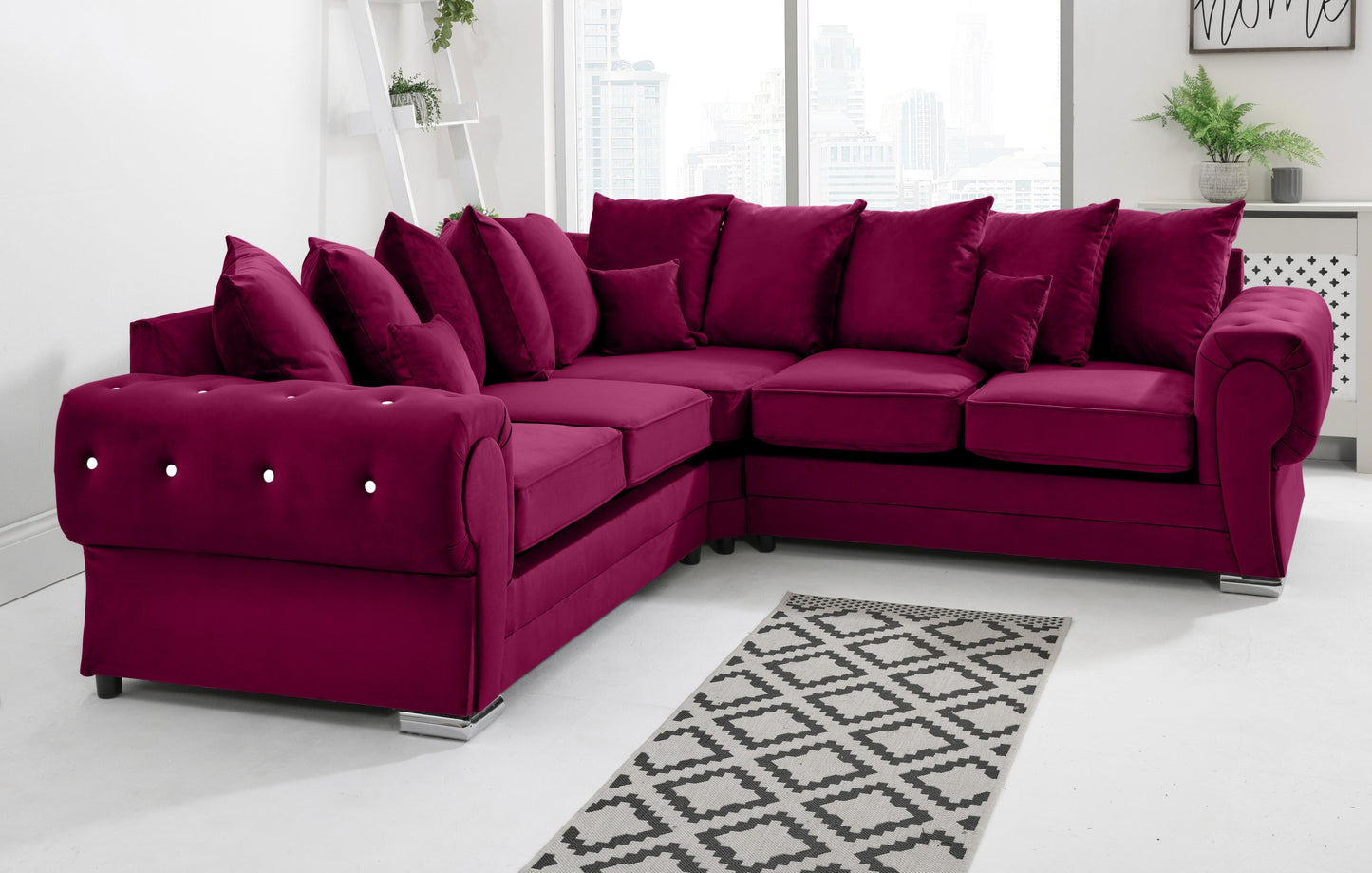 Lucera Plush Corner Scatterback + Diamonds