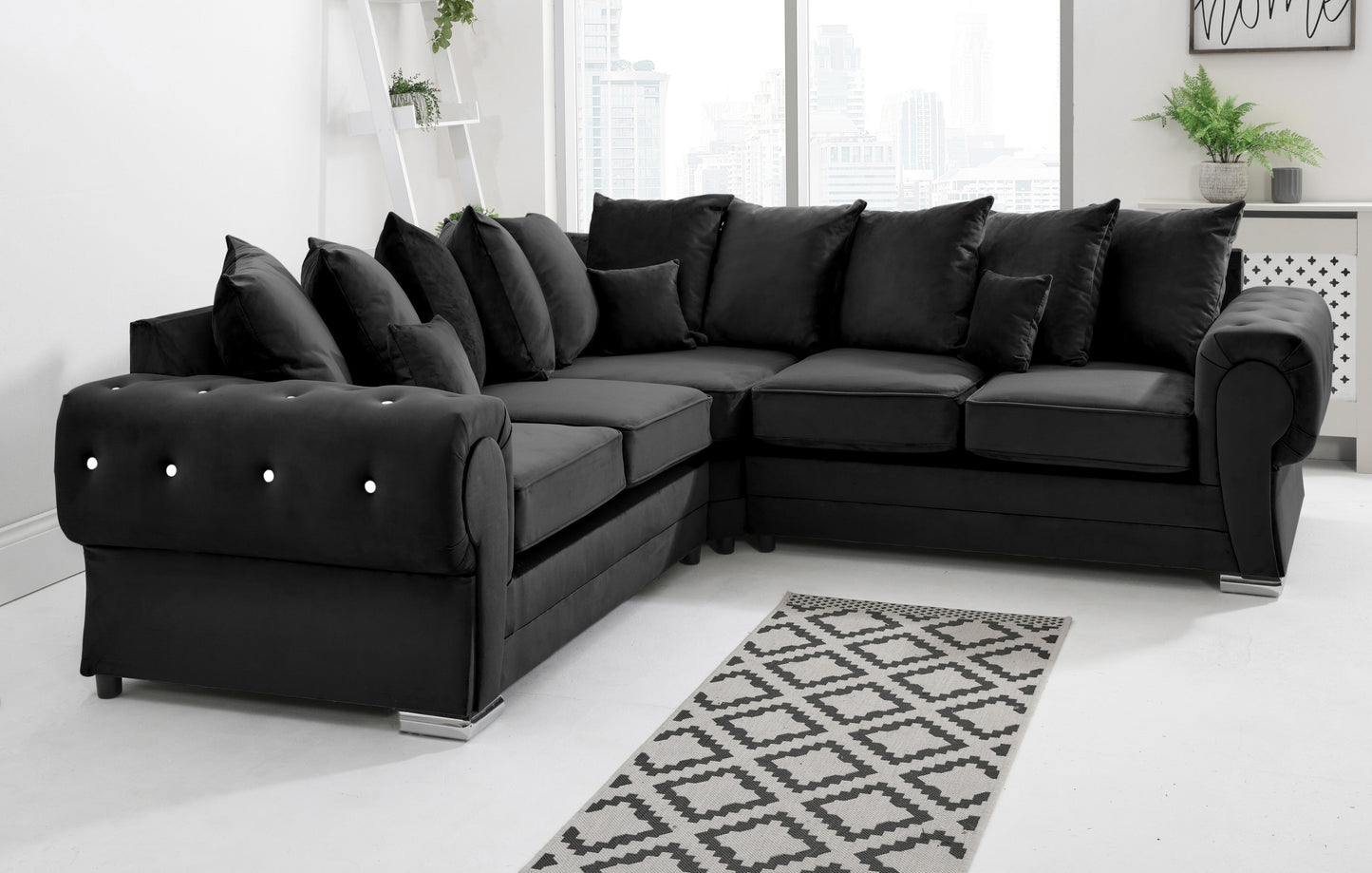 Lucera Plush Corner Scatterback + Diamonds