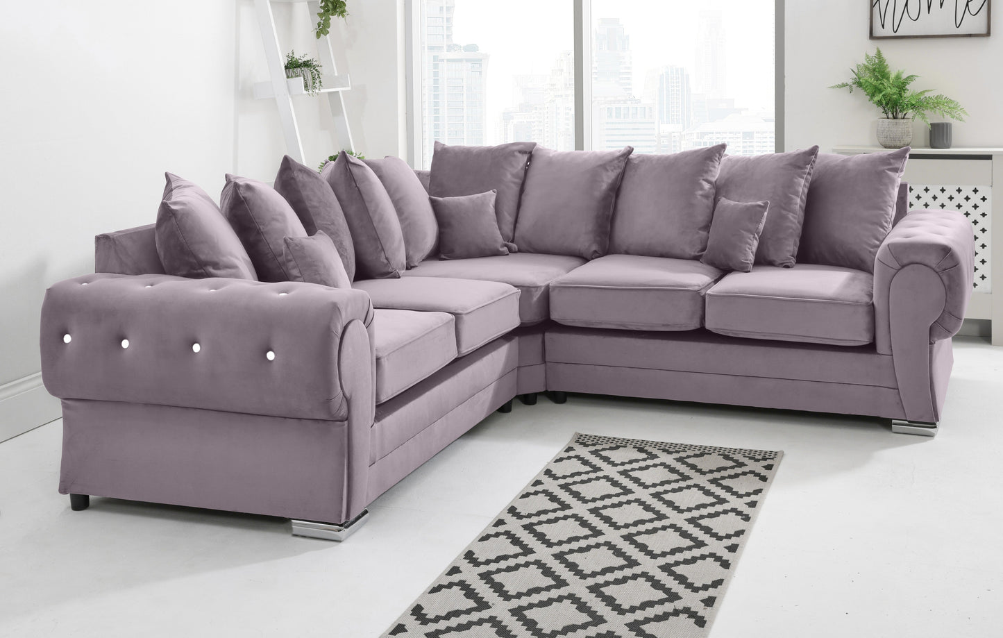 Lucera Plush Corner Scatterback + Diamonds