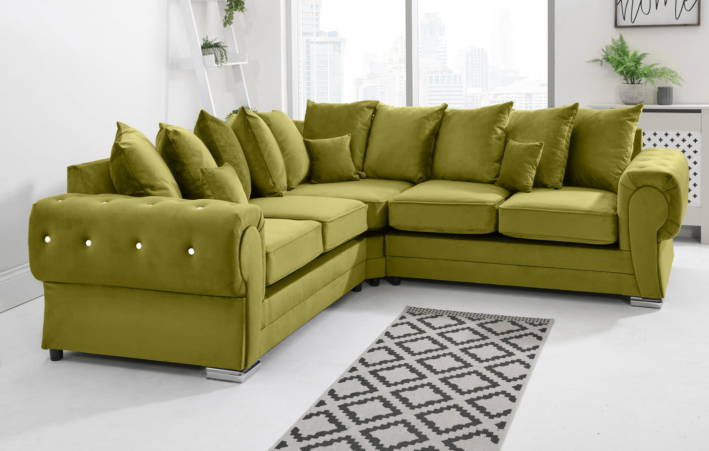 Lucera Plush Corner Scatterback + Diamonds