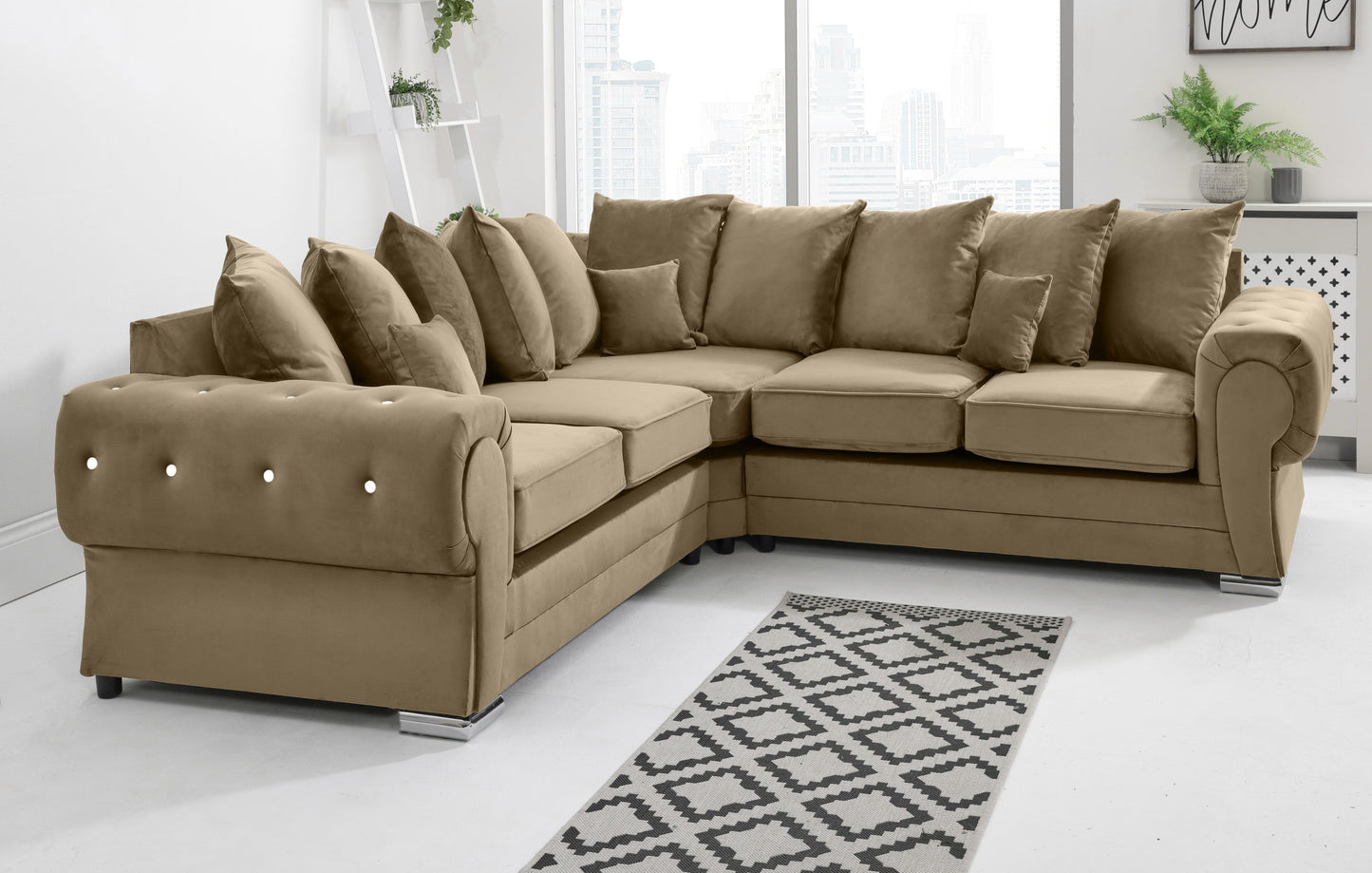 Lucera Plush Corner Scatterback + Diamonds