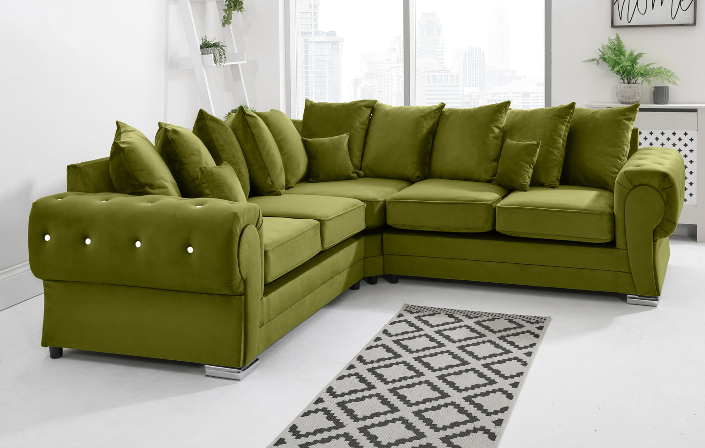 Lucera Plush Corner Scatterback + Diamonds