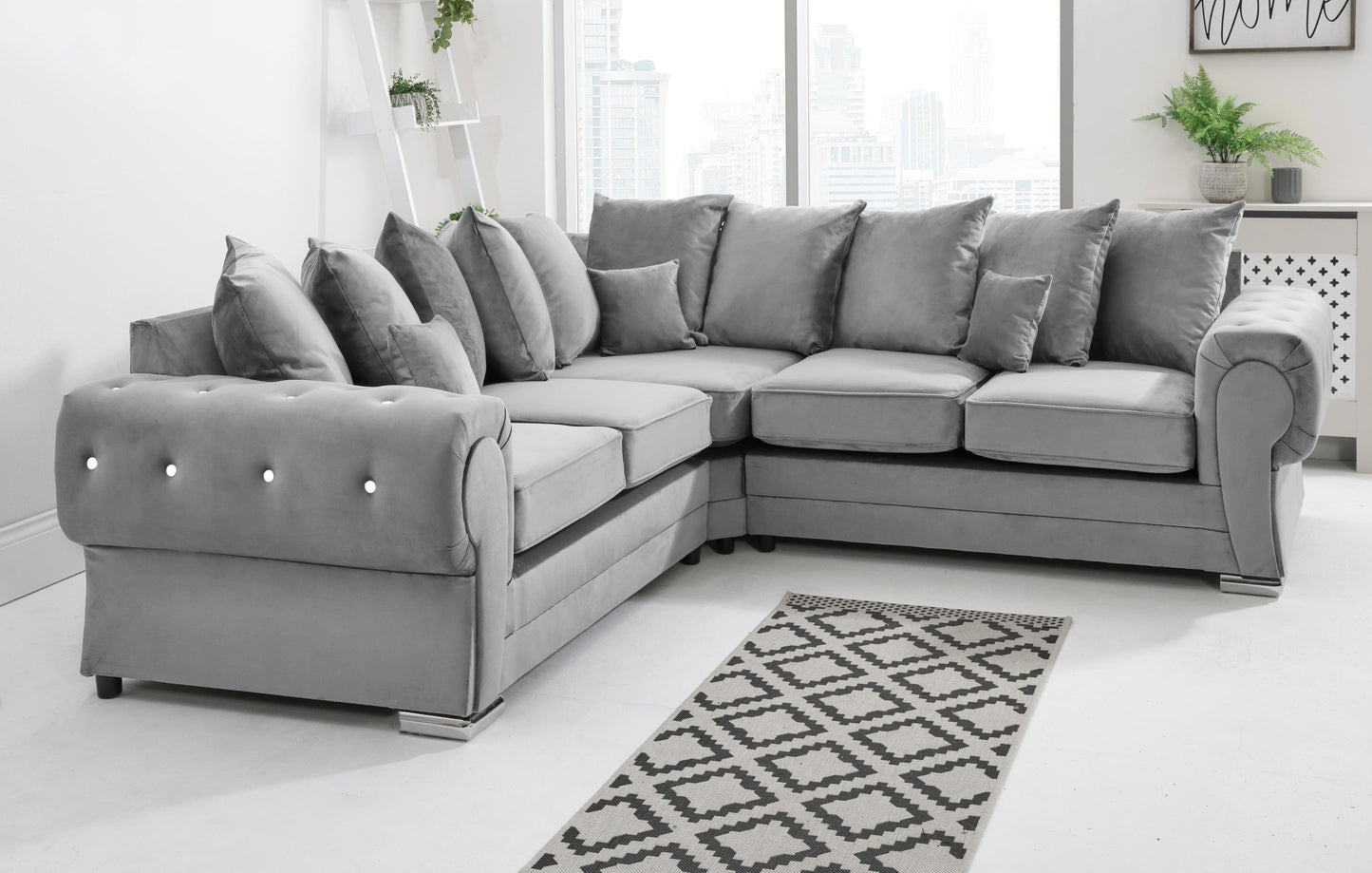 Lucera Plush Corner Scatterback + Diamonds