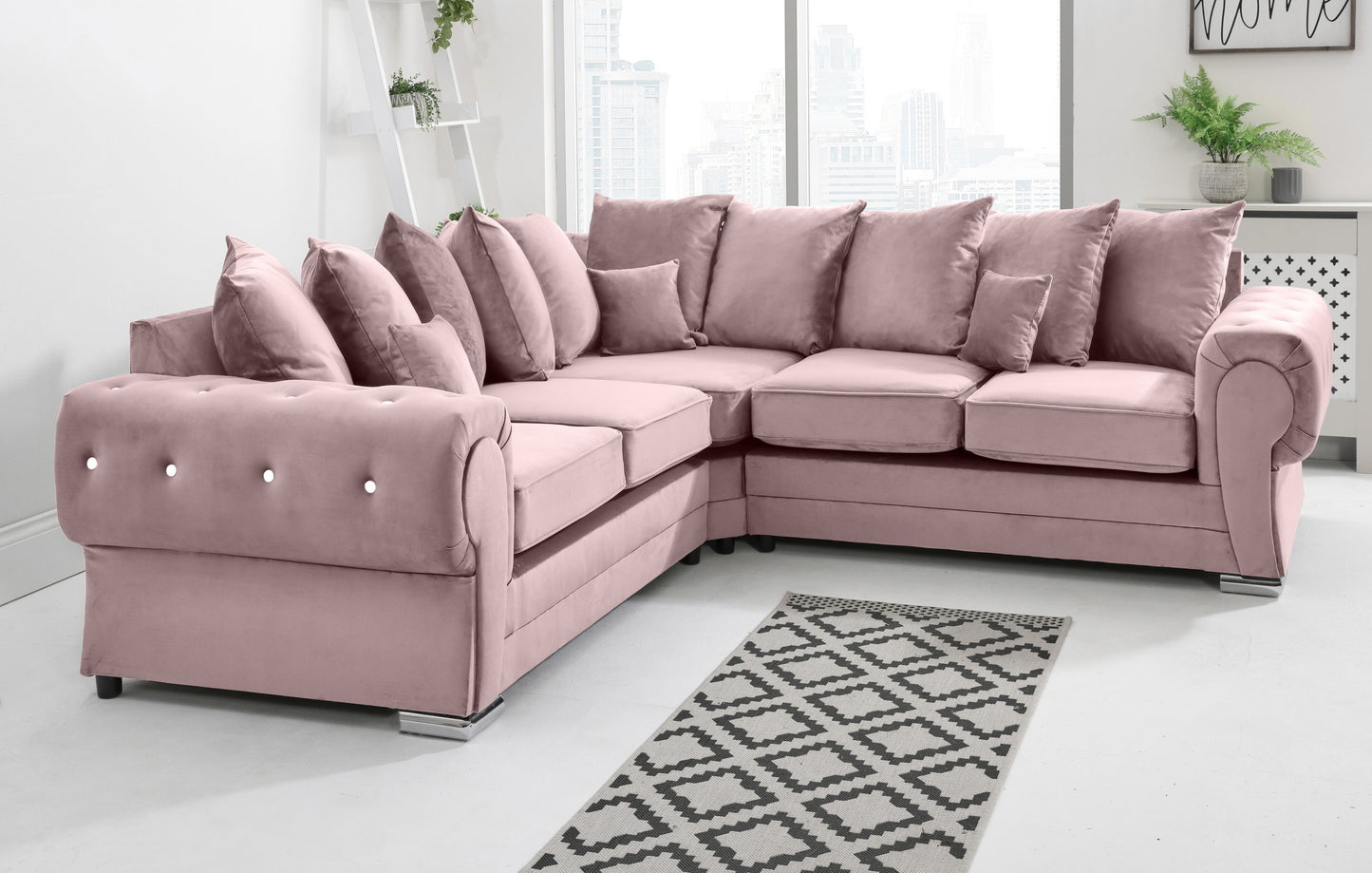 Lucera Plush Corner Scatterback + Diamonds