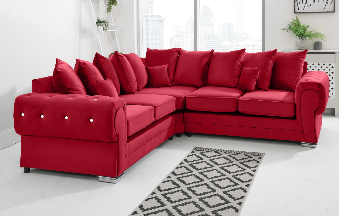 Lucera Plush Corner Scatterback + Diamonds