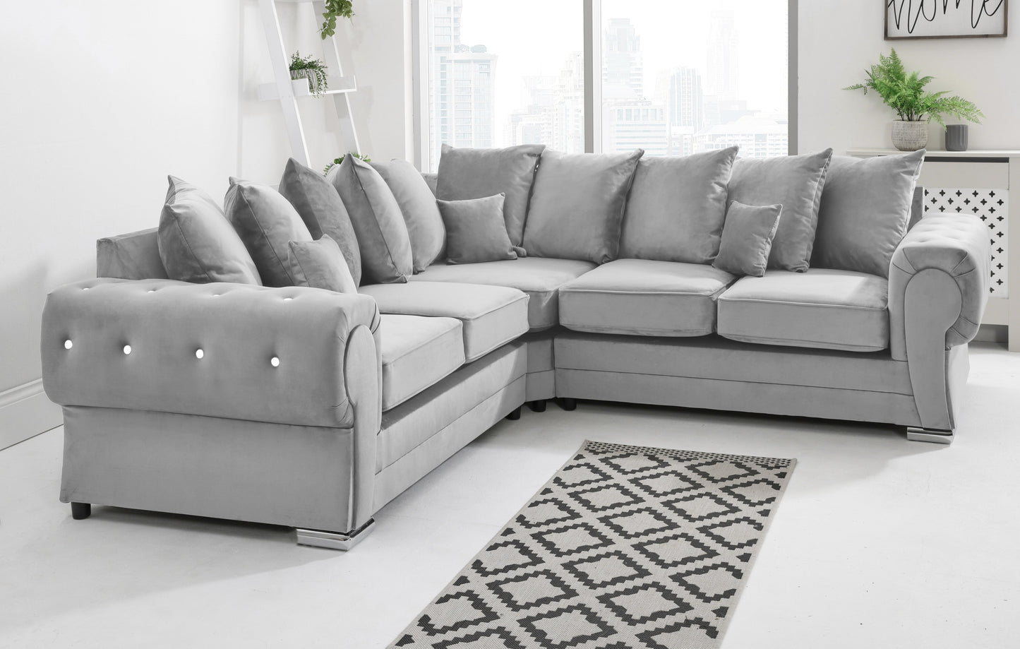 Lucera Plush Corner Scatterback + Diamonds