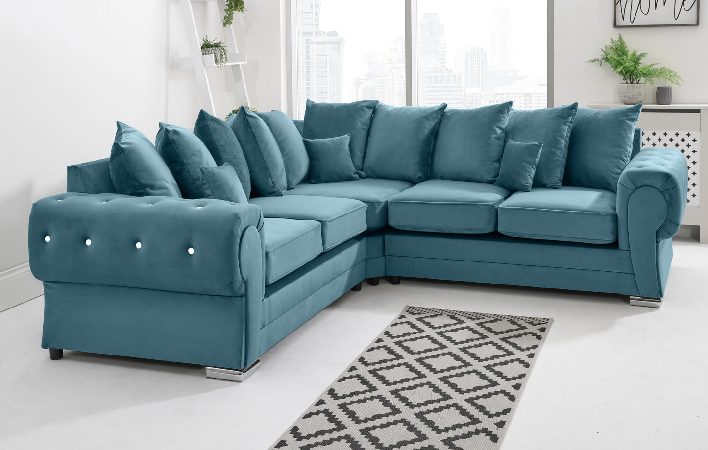 Lucera Plush Corner Scatterback + Diamonds