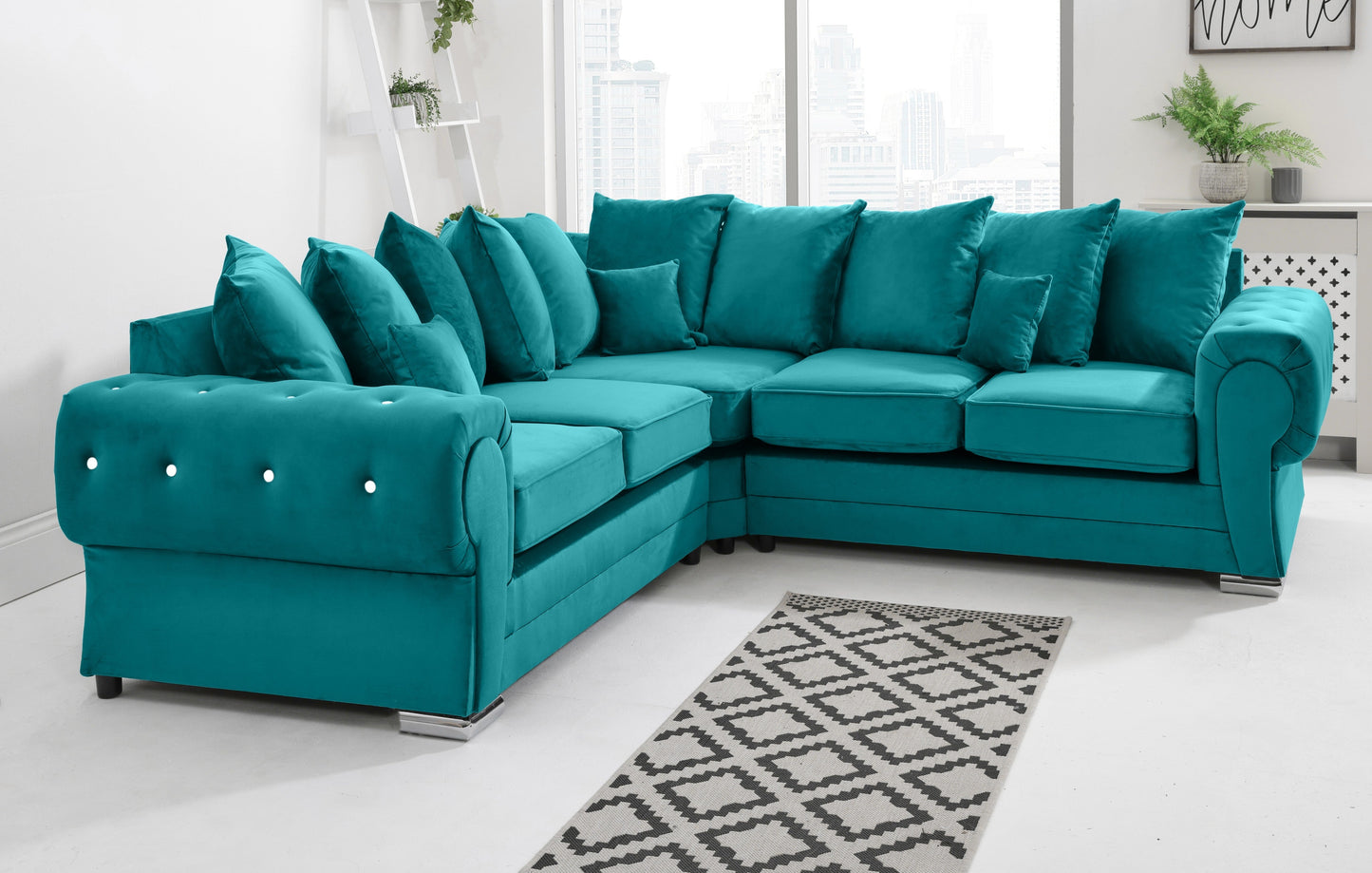 Lucera Plush Corner Scatterback + Diamonds