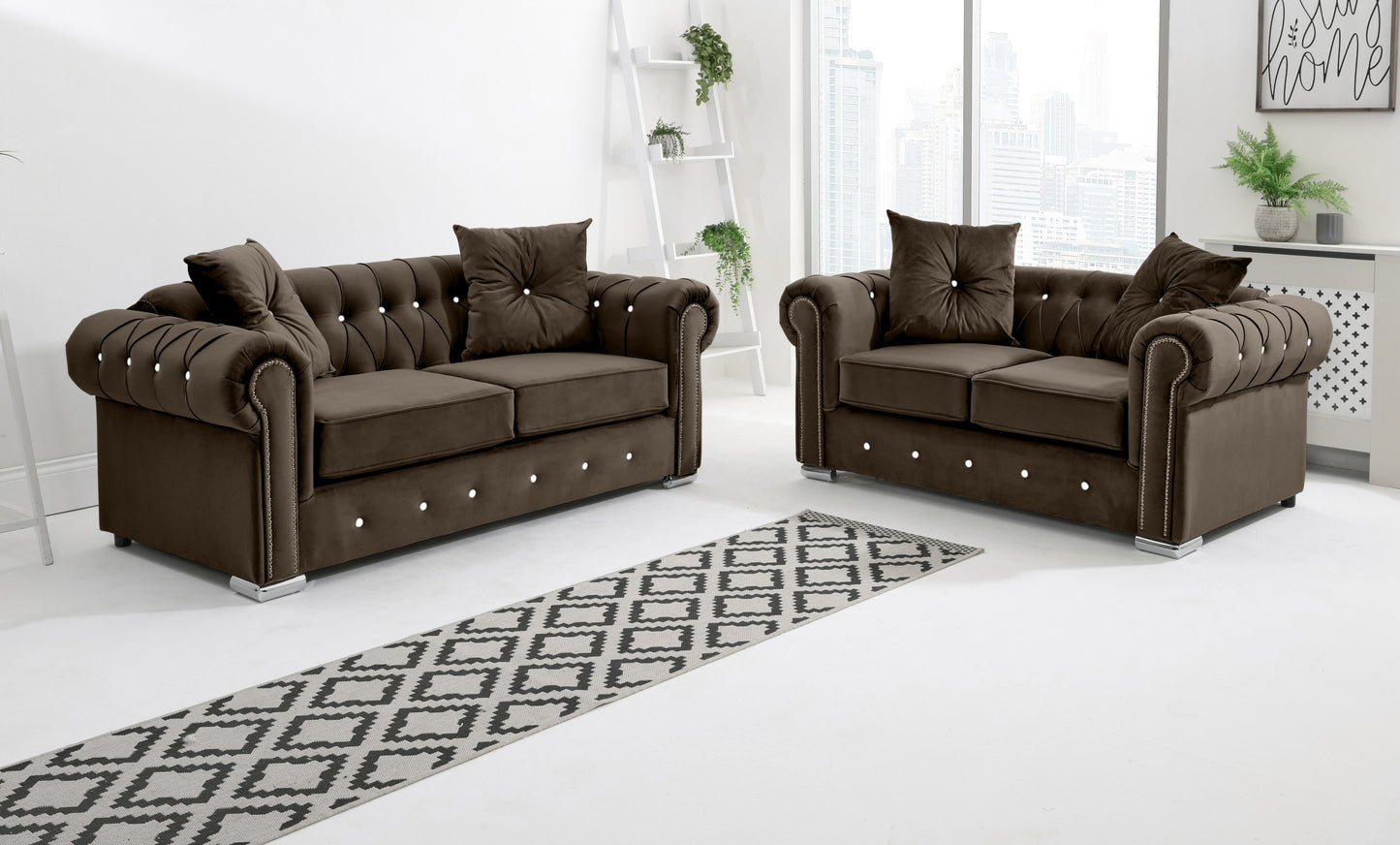 Novara 3+2 Chesterfield + Diamonds