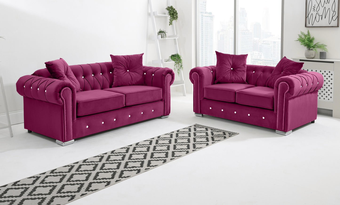 Novara 3+2 Chesterfield + Diamonds