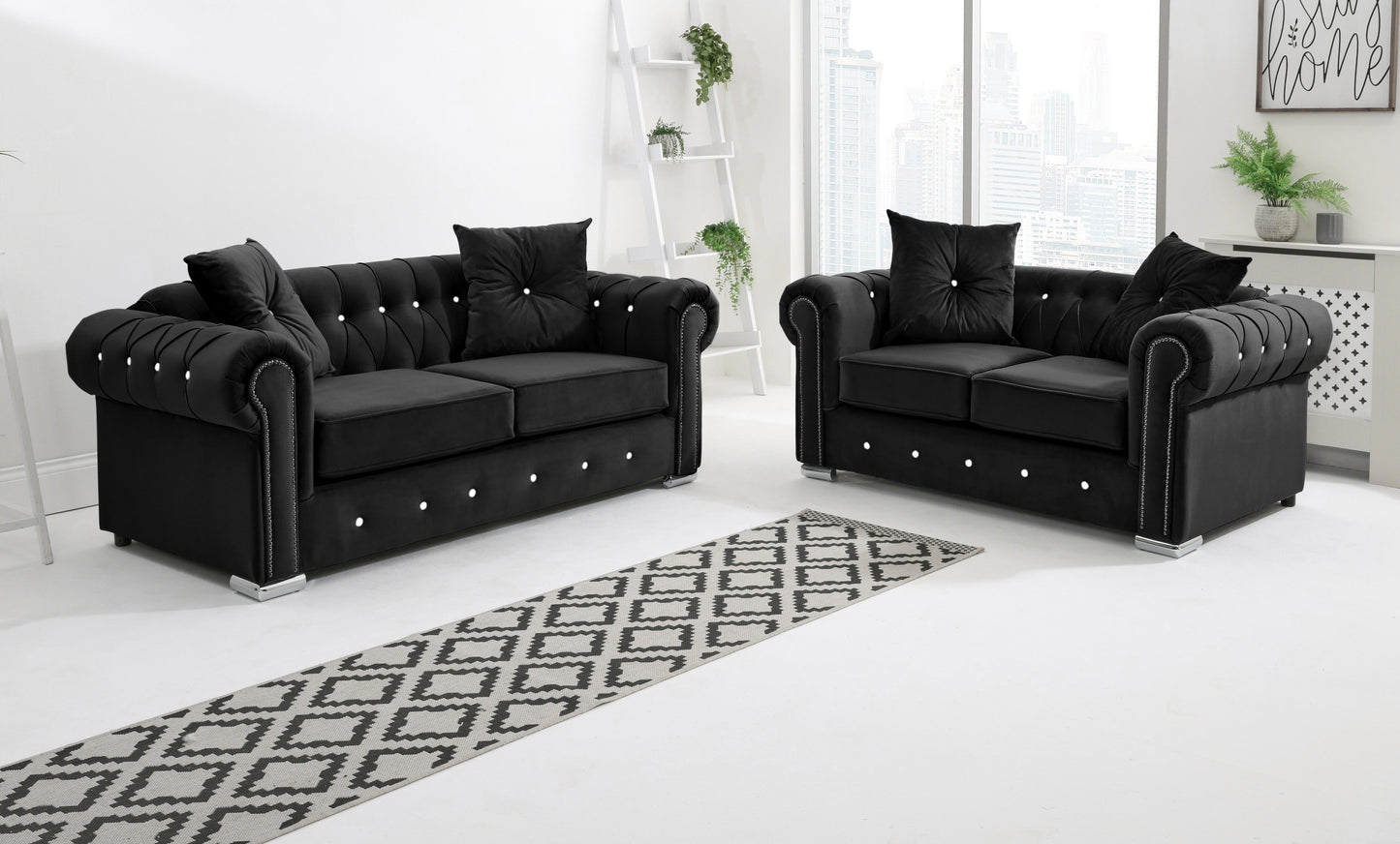 Novara 3+2 Chesterfield + Diamonds