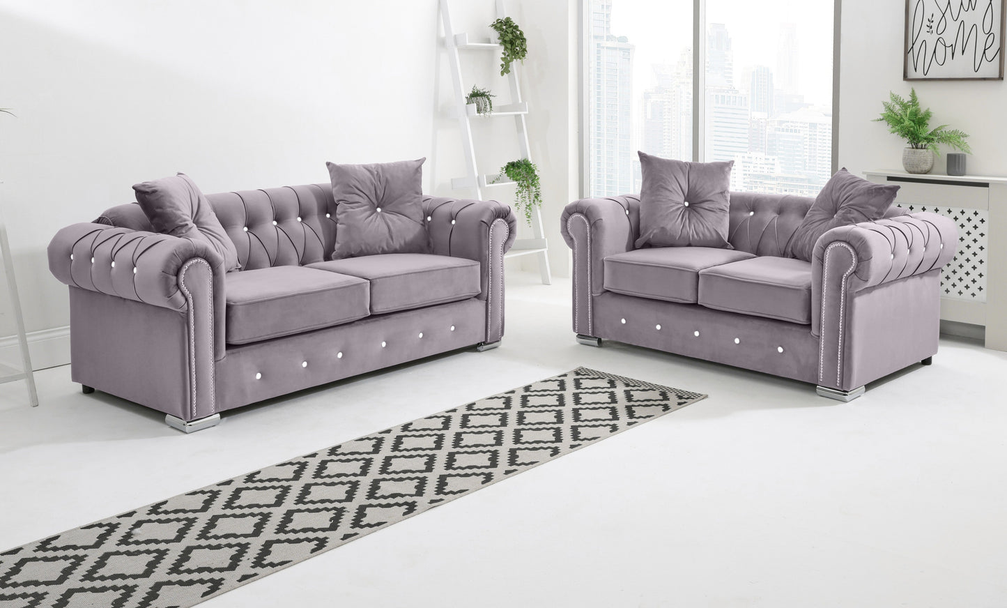 Novara 3+2 Chesterfield + Diamonds
