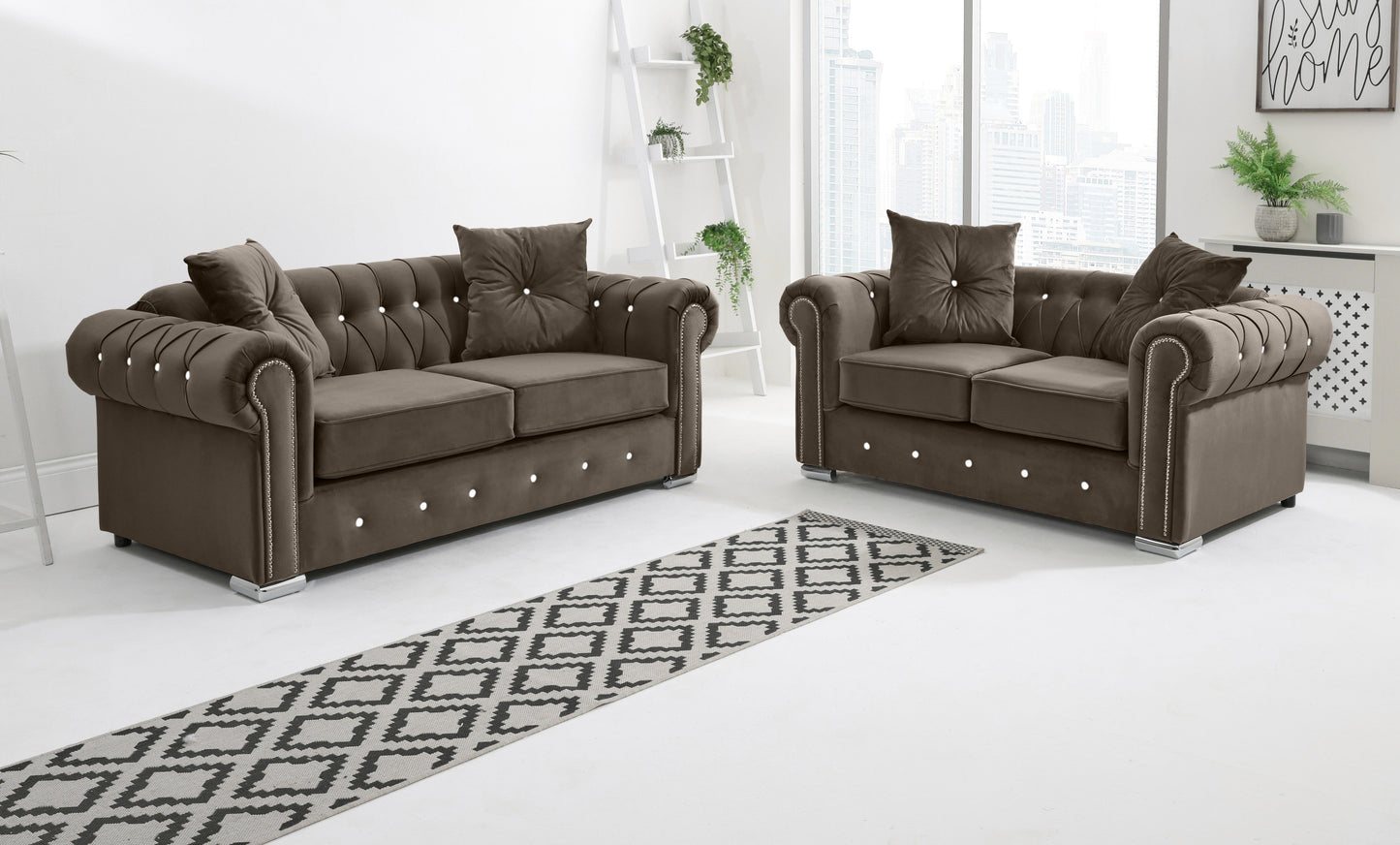 Novara 3+2 Chesterfield + Diamonds
