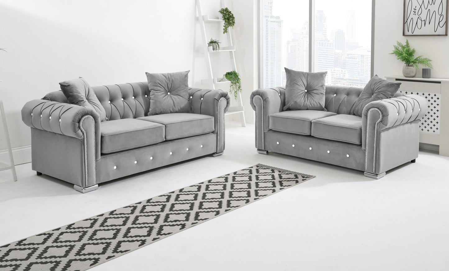 Novara 3+2 Chesterfield + Diamonds