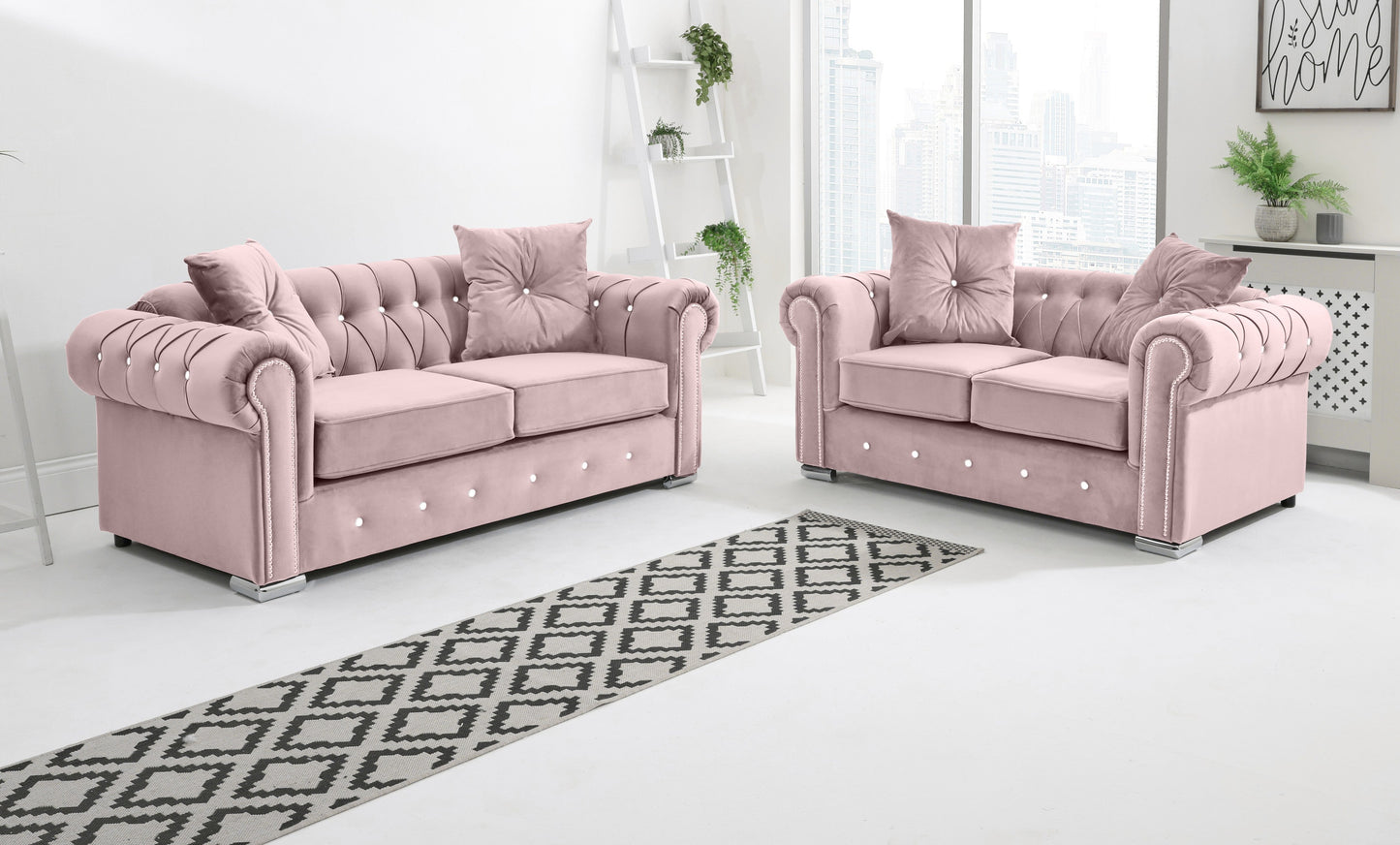 Novara 3+2 Chesterfield + Diamonds