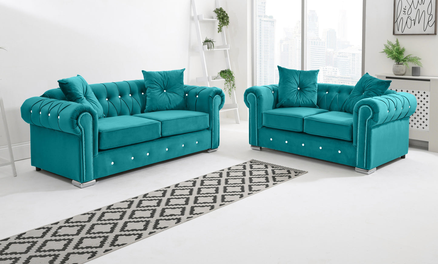 Novara 3+2 Chesterfield + Diamonds