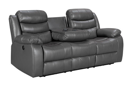 3 Seater Aurelia Leather Electric Recliner - Sofa Scape UK