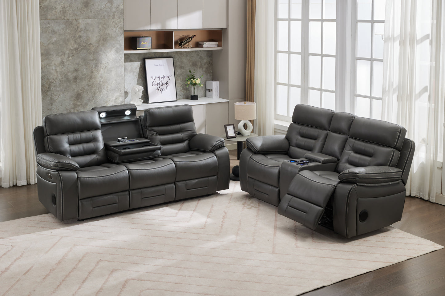 Cavallo- 3+2 - Leather Recliners